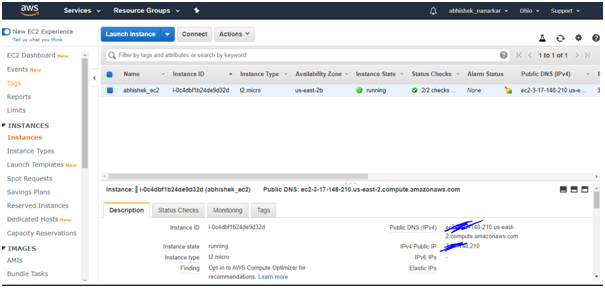 Brings up an AWS instance using Ansible.