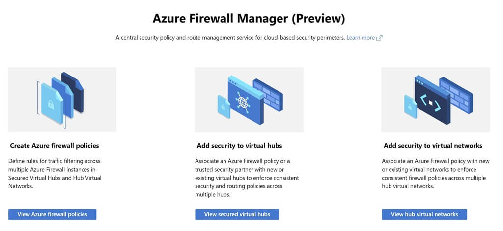 Azure Firewall Manager now supports virtual networks