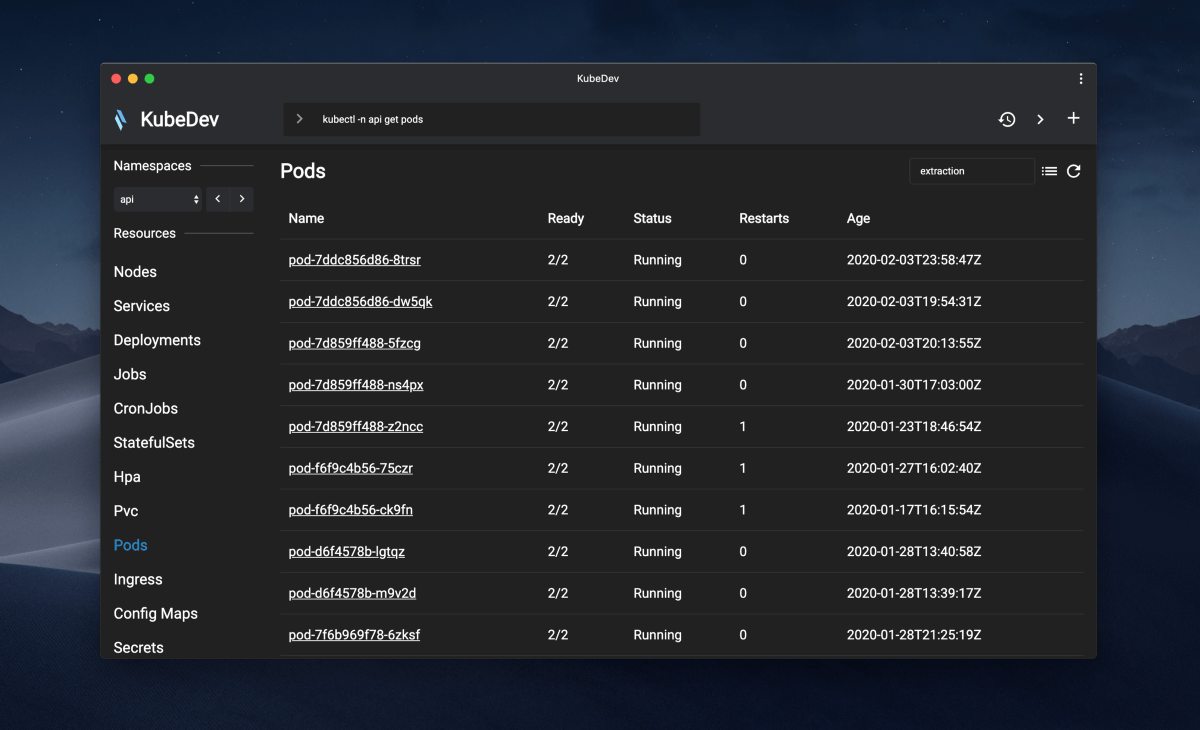 Simple Kubernetes Dashboard — KubeDev