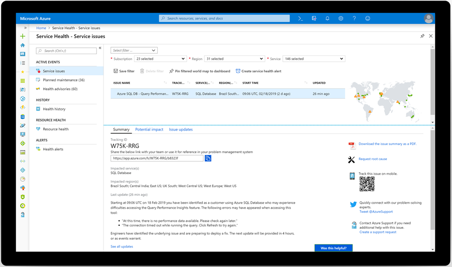What’s the difference between Azure Monitor and Azure Service Health?