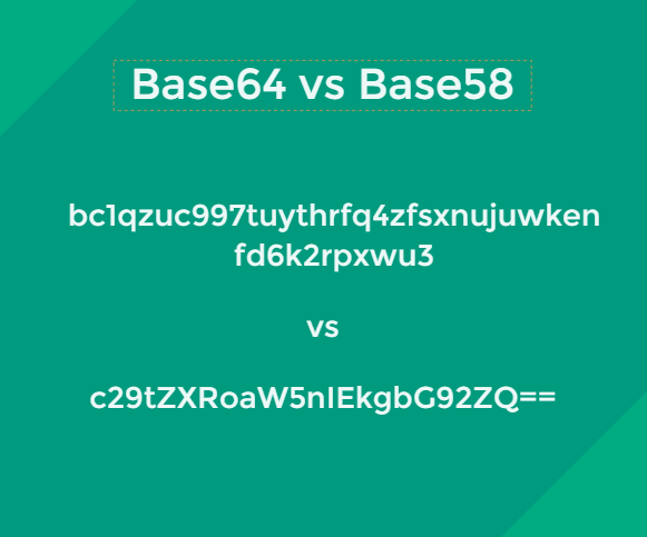 Base64 vs Base58 Encoding