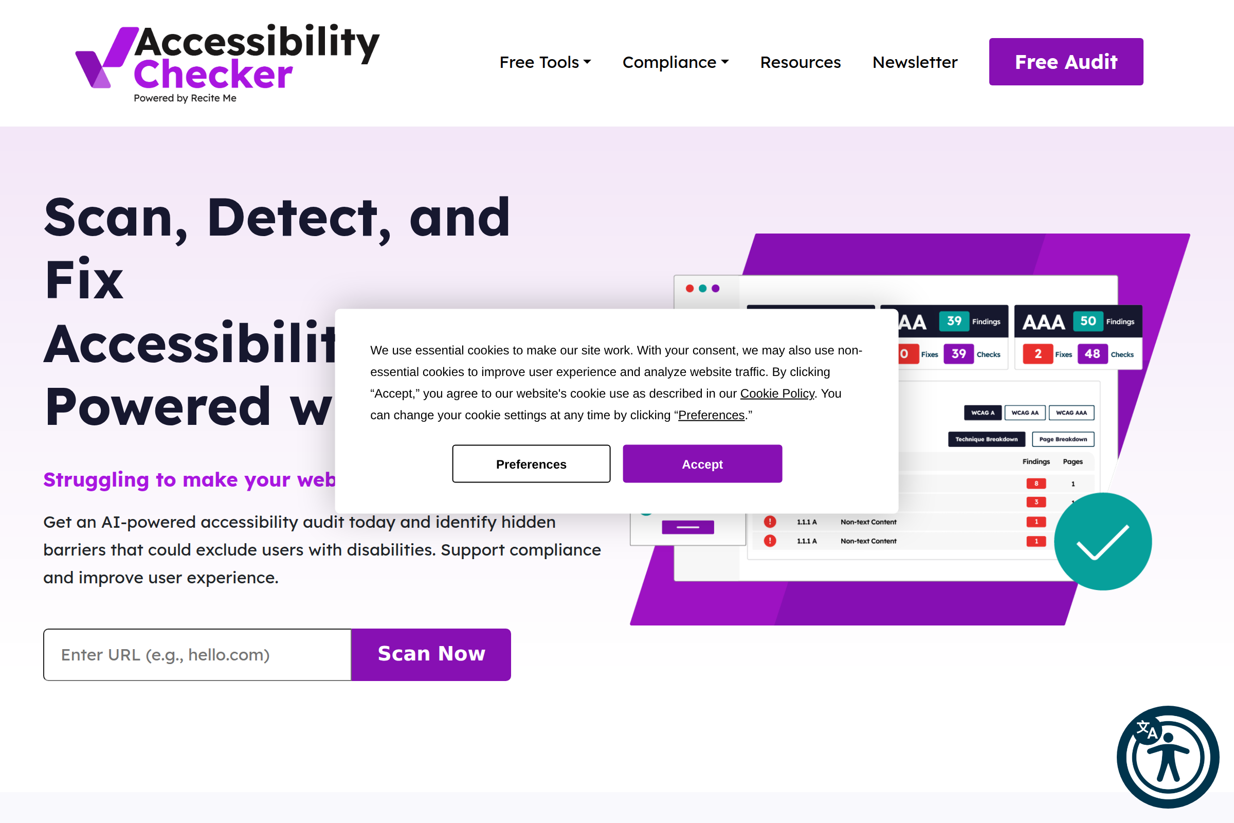 Accessibility Checker screenshot