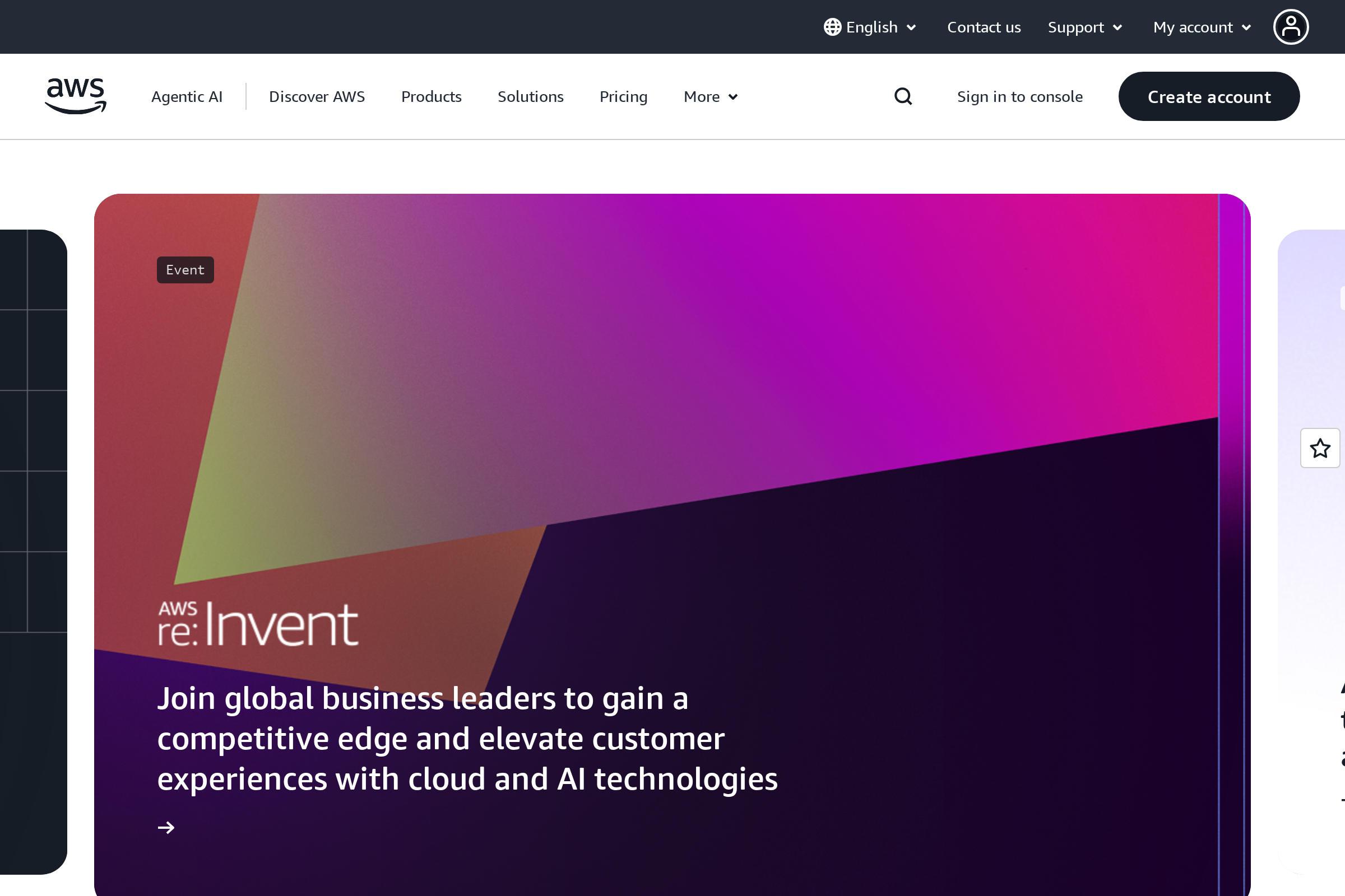 Amazon Web Services (AWS) screenshot