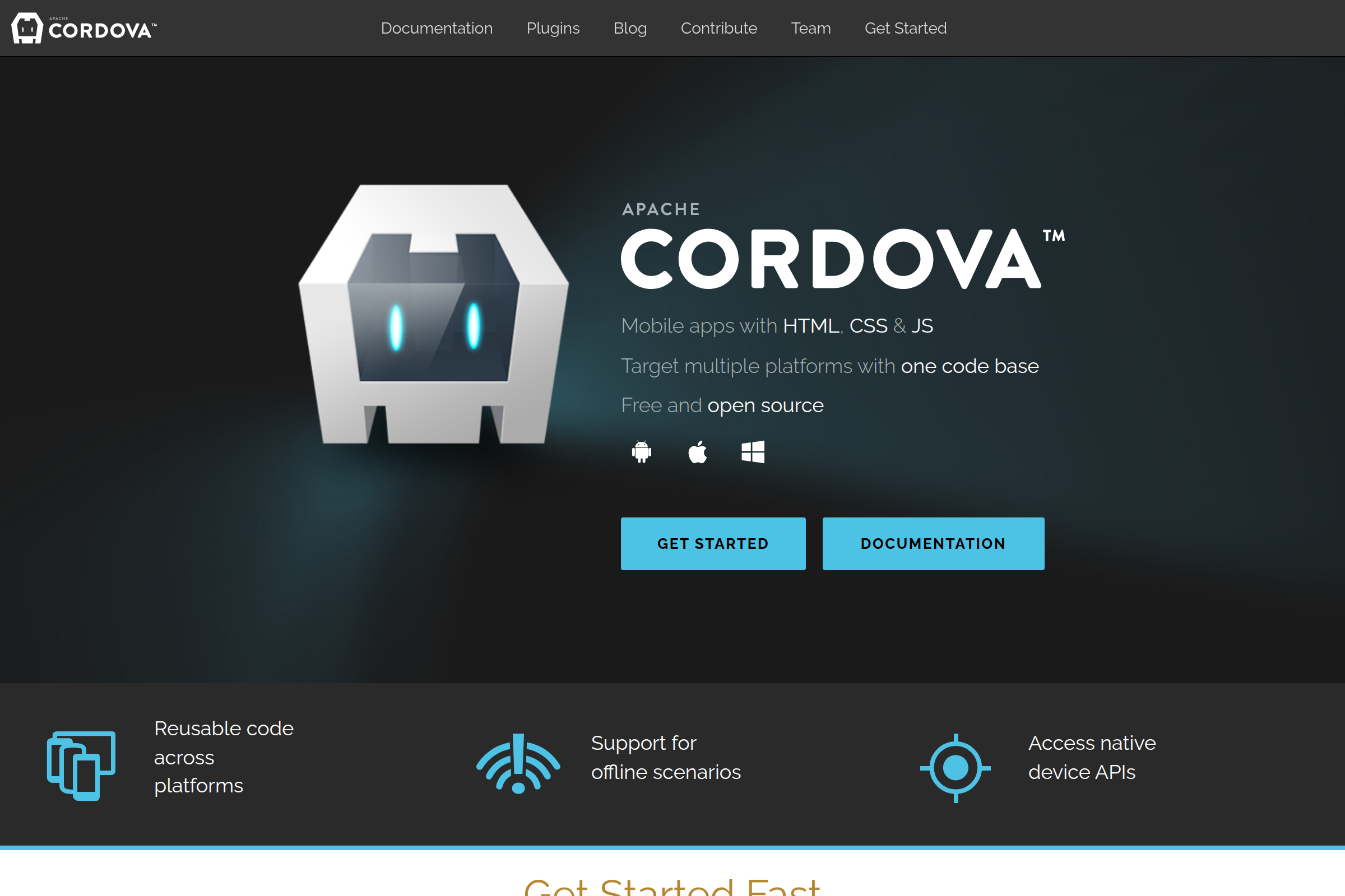 Apache Cordova screenshot