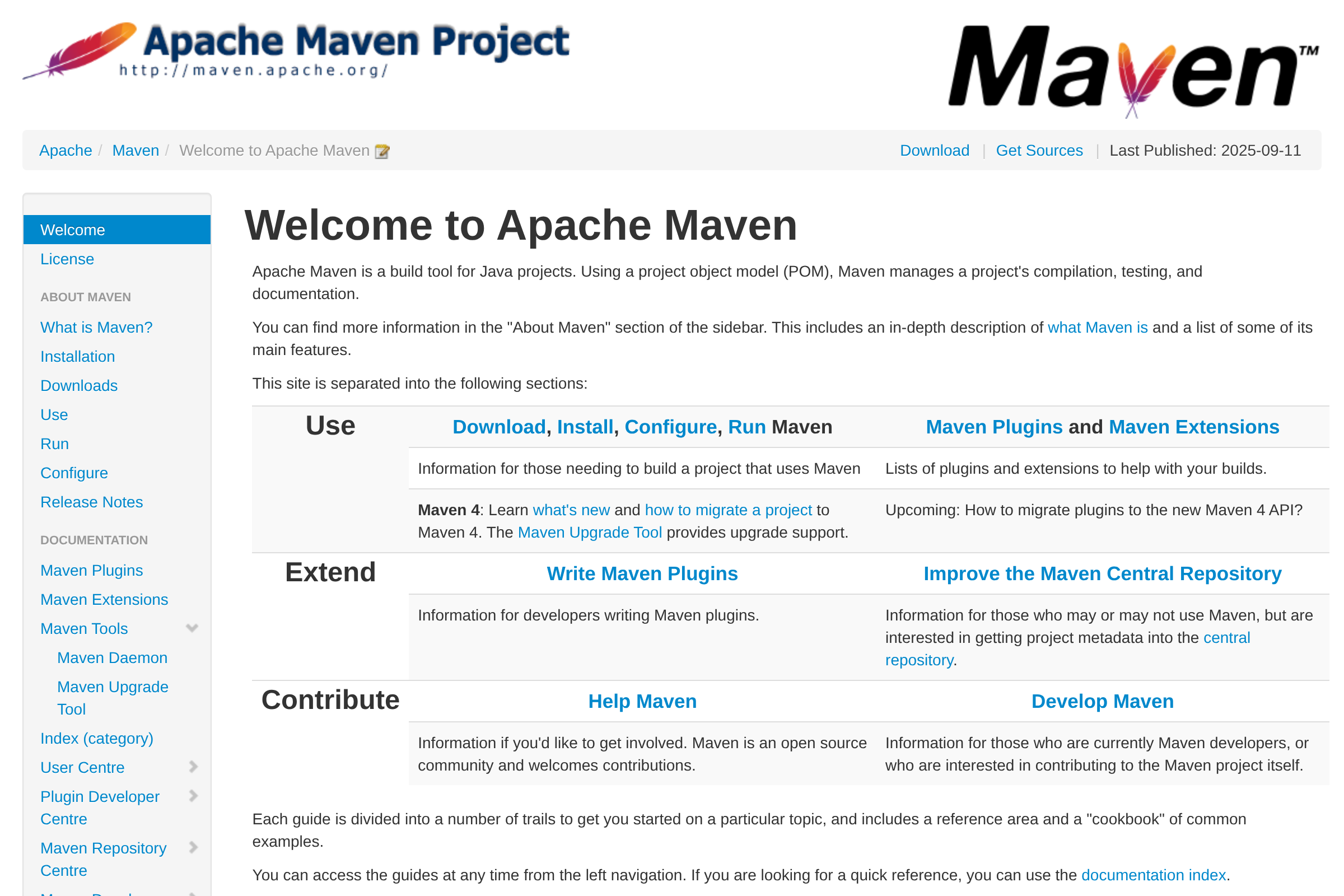 Apache Maven screenshot