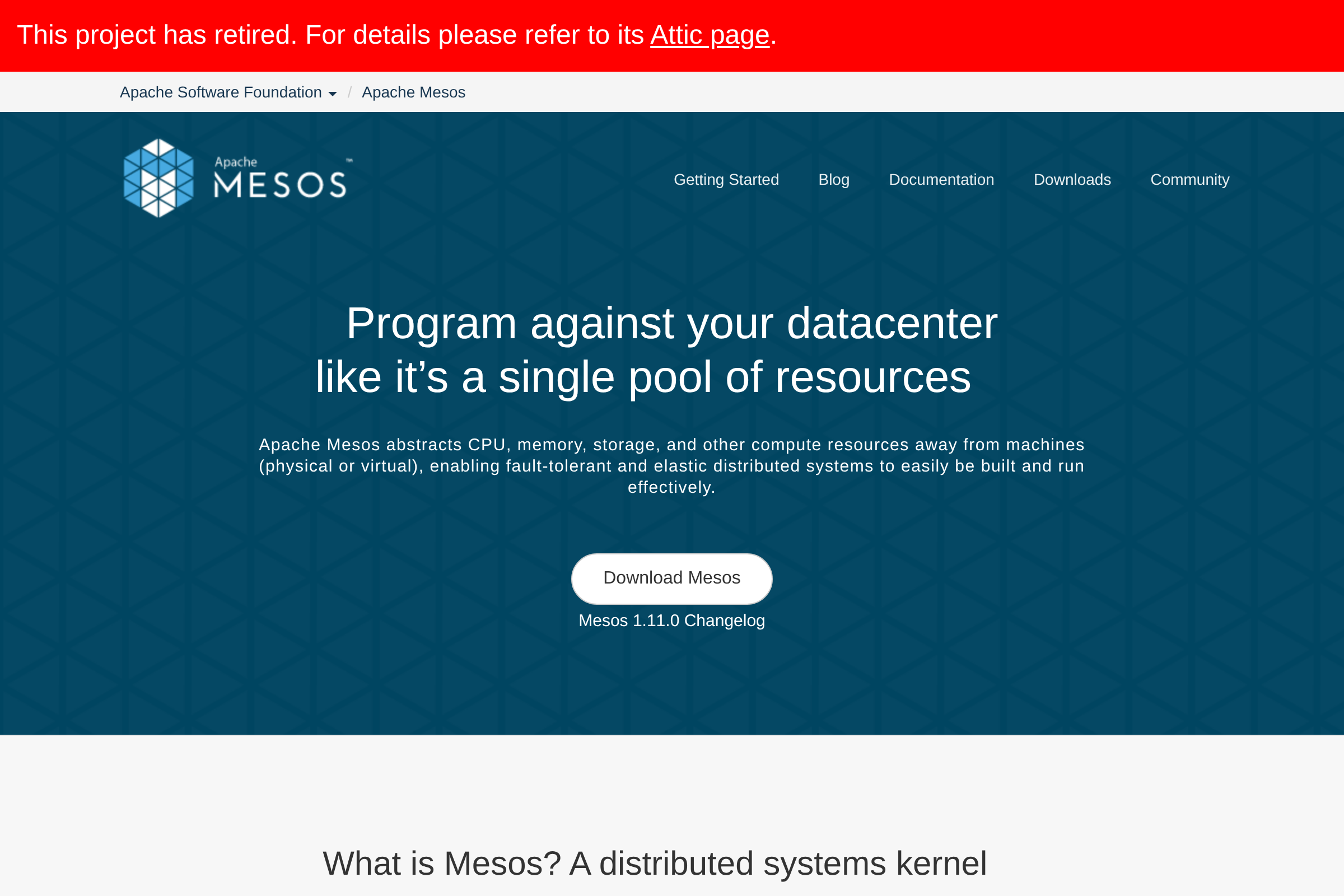 Apache Mesos screenshot