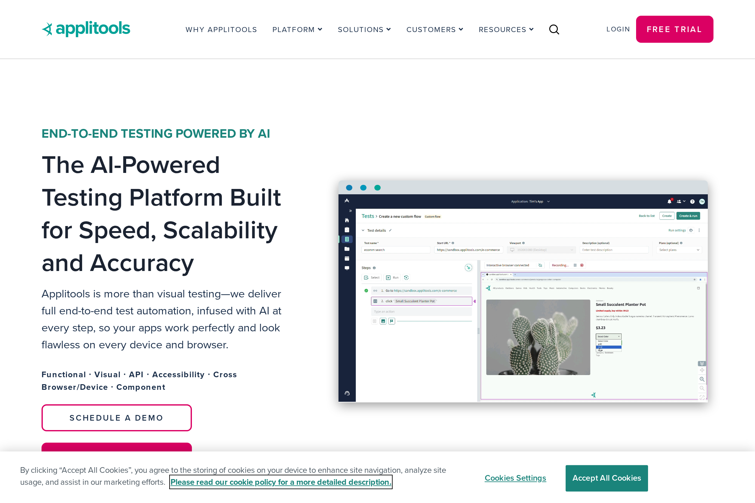 Applitools screenshot