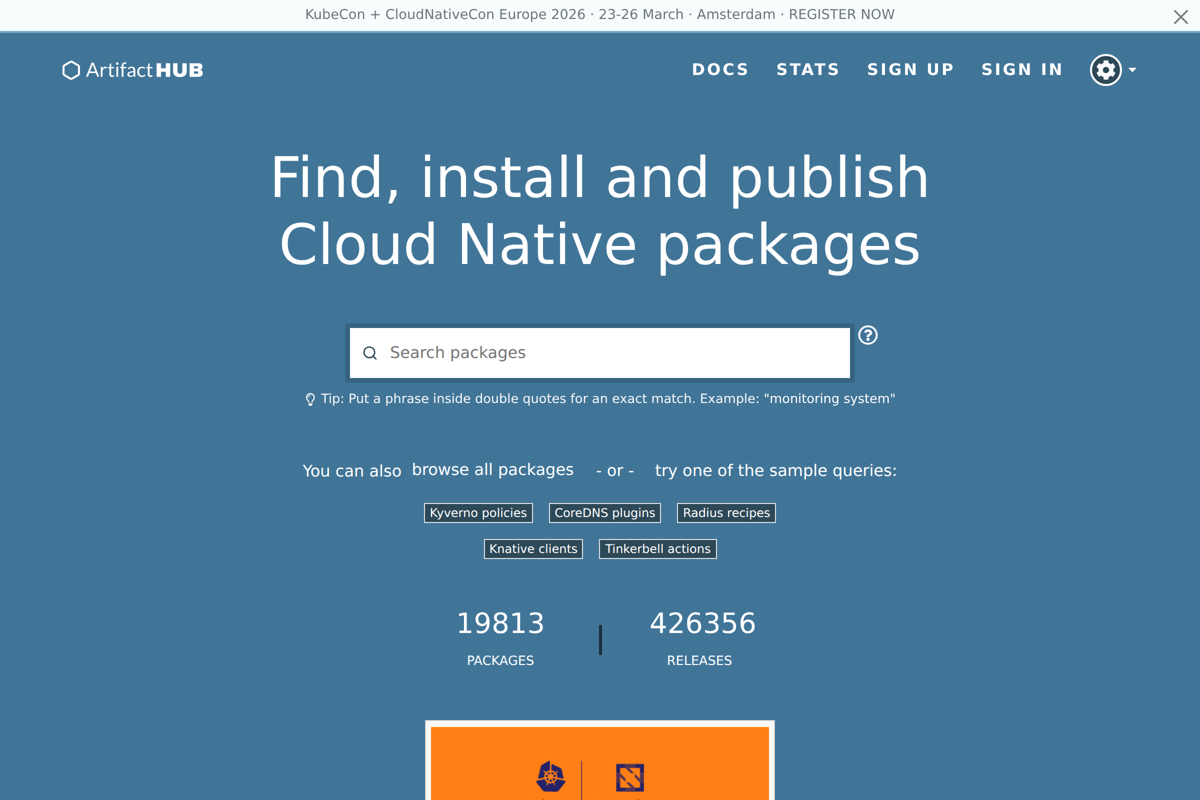 Artifact Hub screenshot