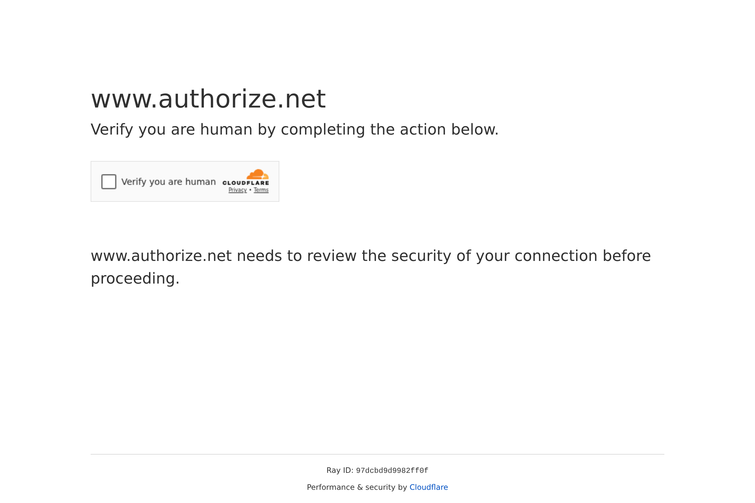 Authorize.Net screenshot