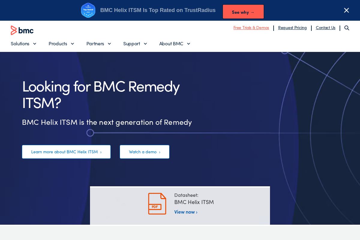 BMC Remedy screenshot