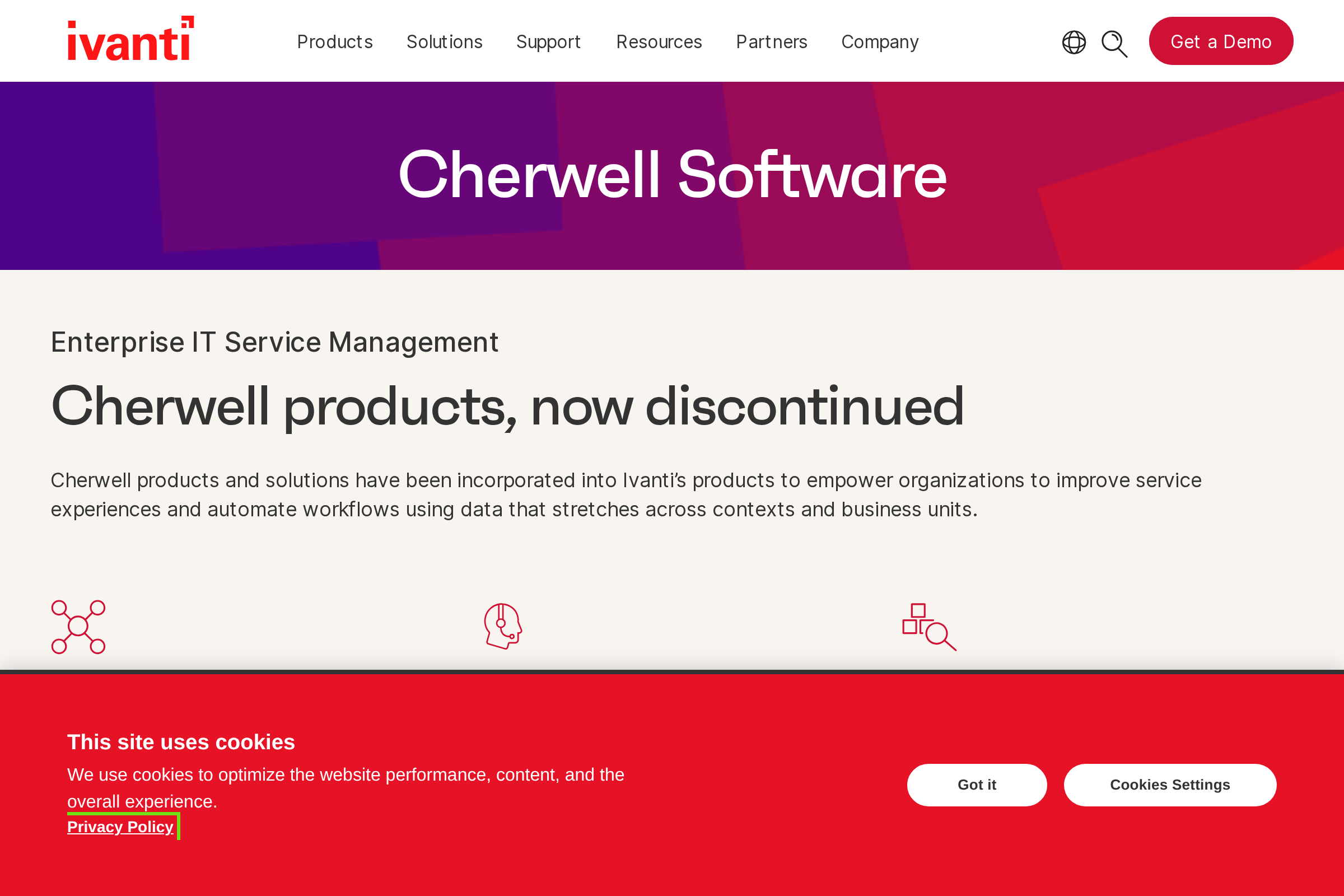 Cherwell Software screenshot