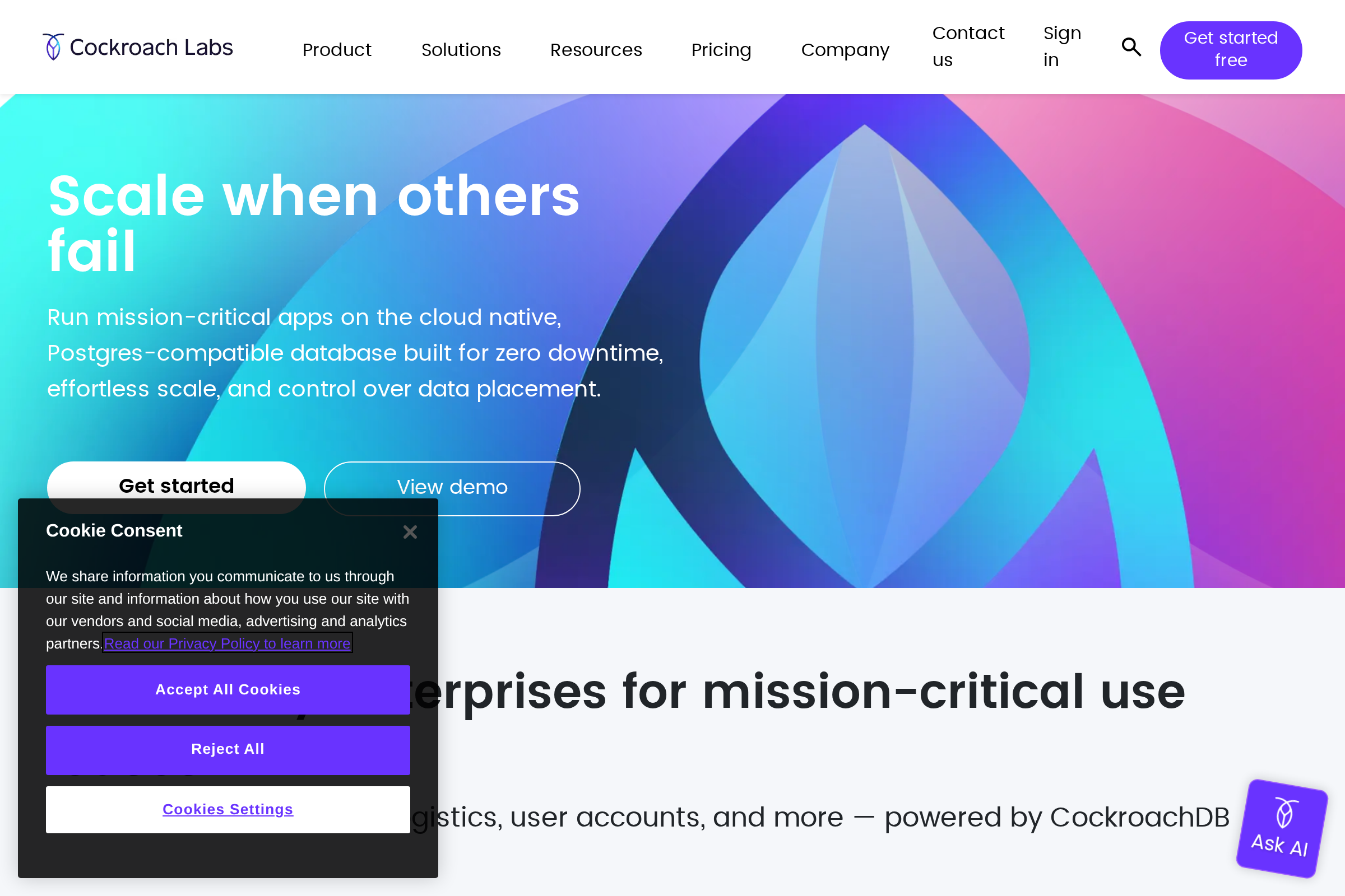 CockroachDB screenshot
