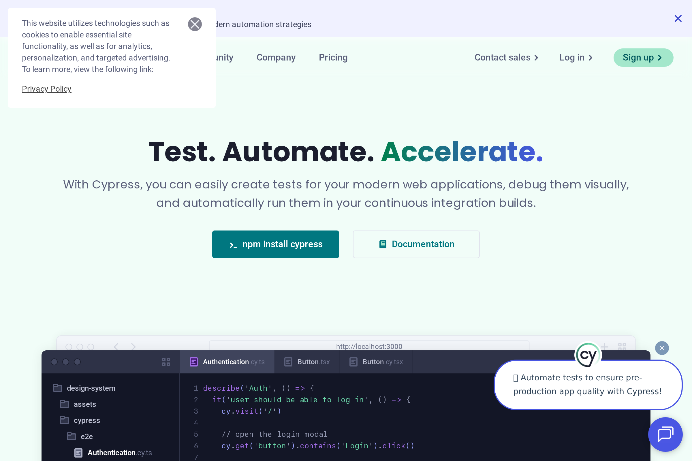 Cypress screenshot