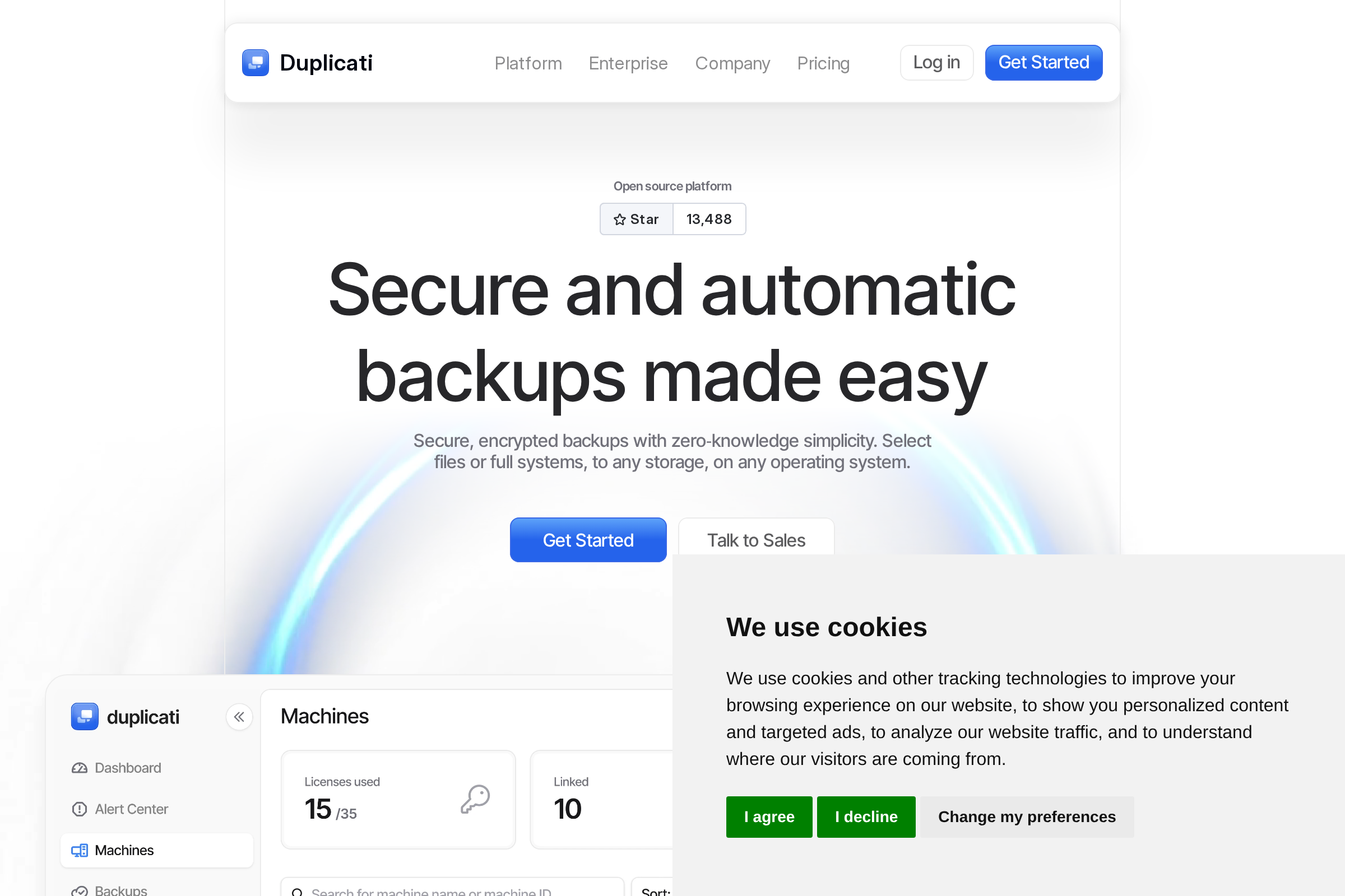 Duplicati screenshot