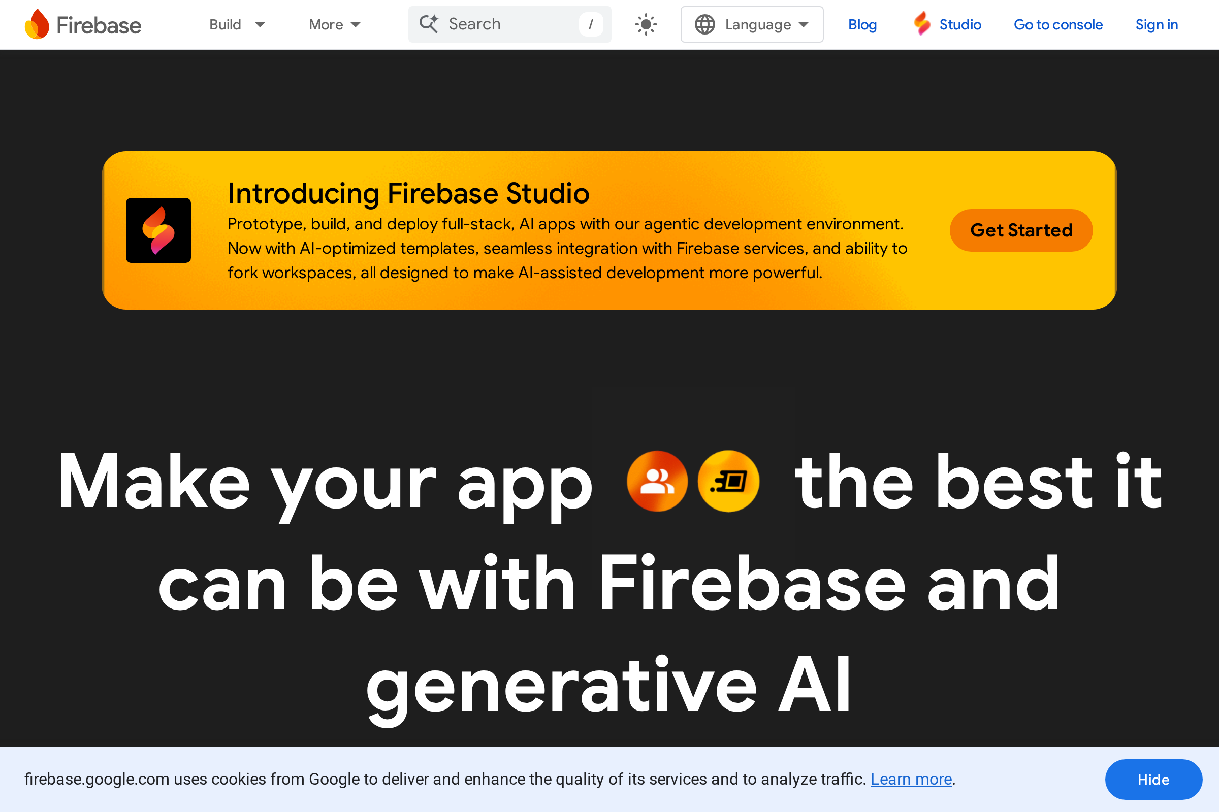 Firebase screenshot