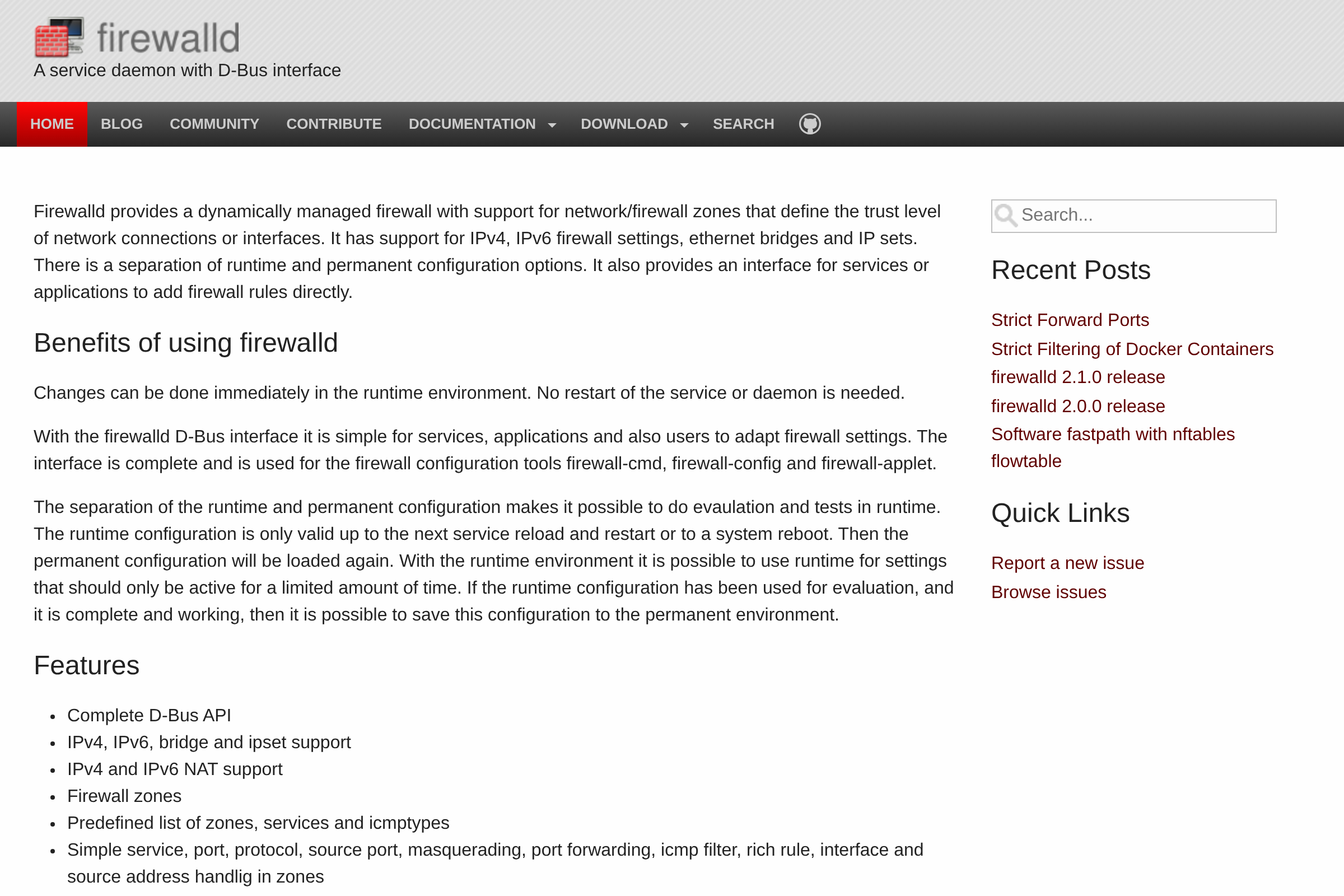 Firewalld screenshot