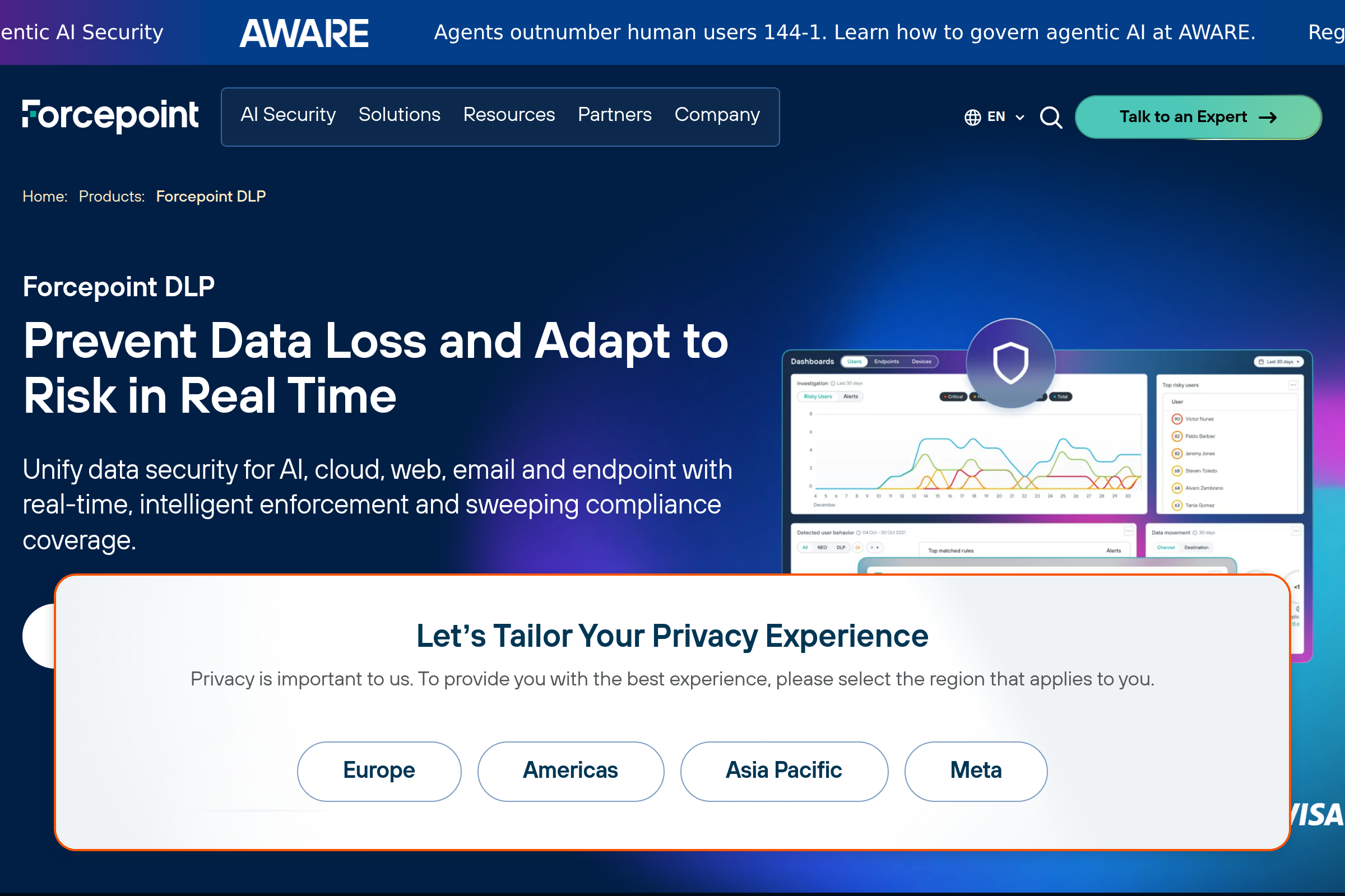 Forcepoint Data Loss Prevention screenshot