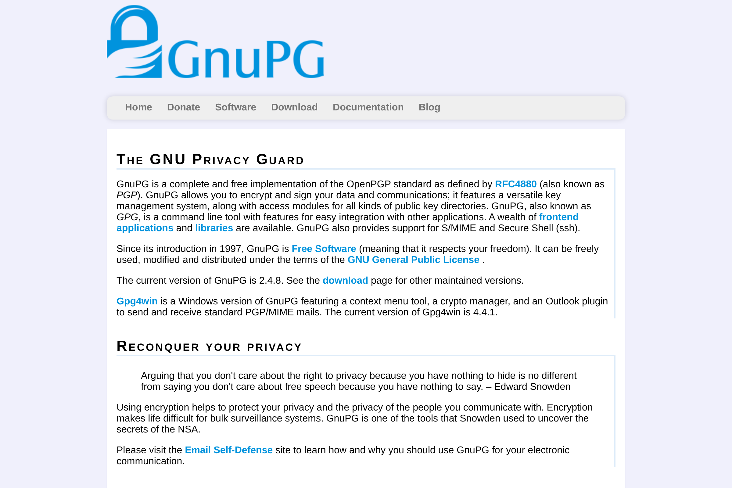 GnuPG screenshot