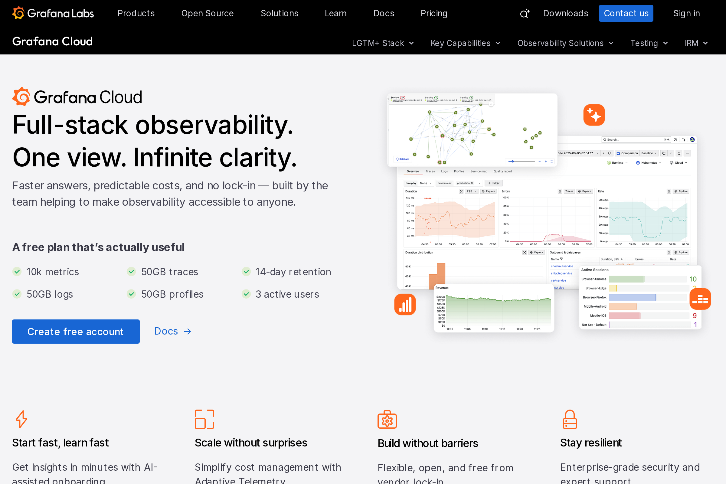 Grafana Cloud screenshot
