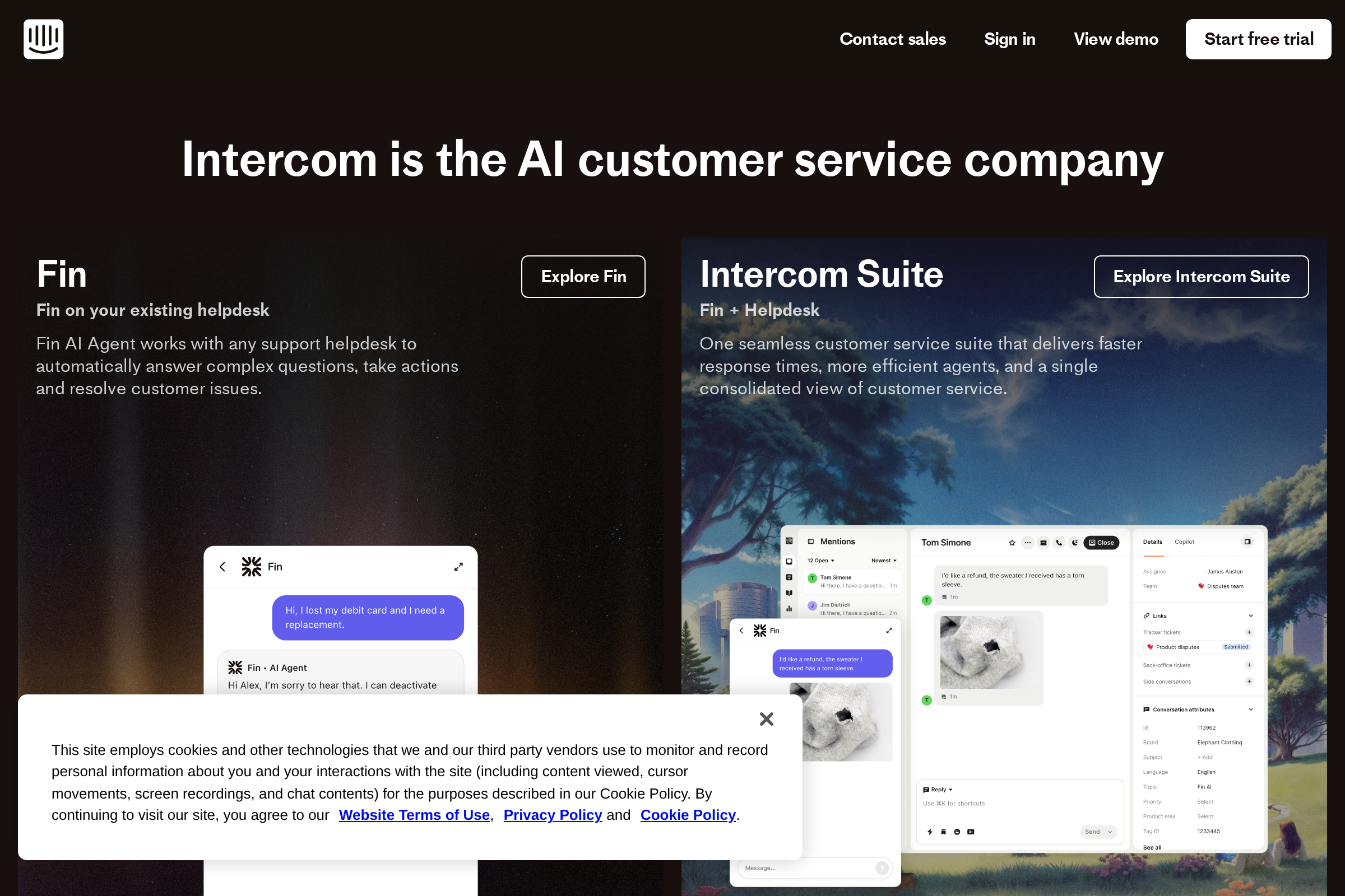 Intercom screenshot