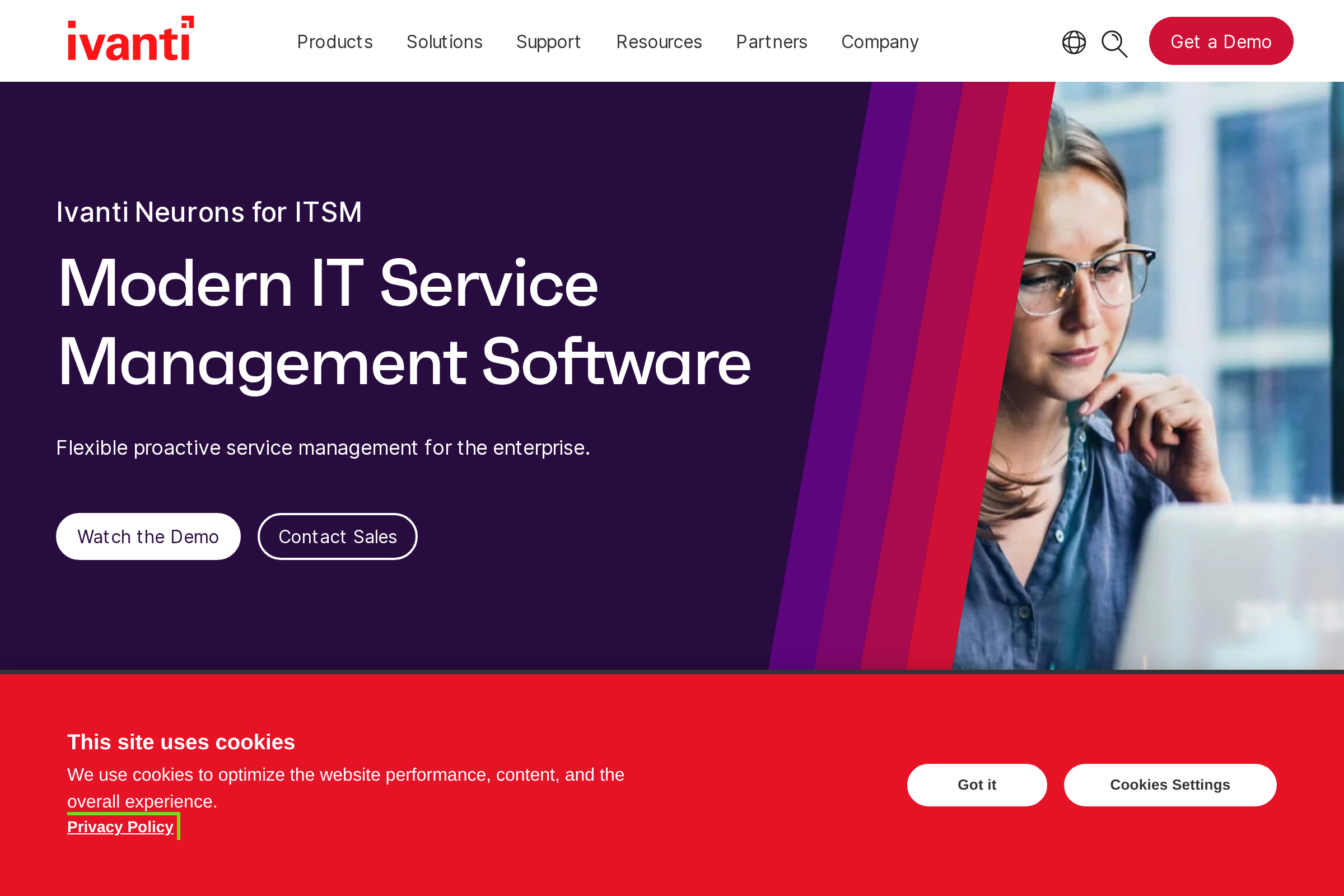 Ivanti Service Manager screenshot