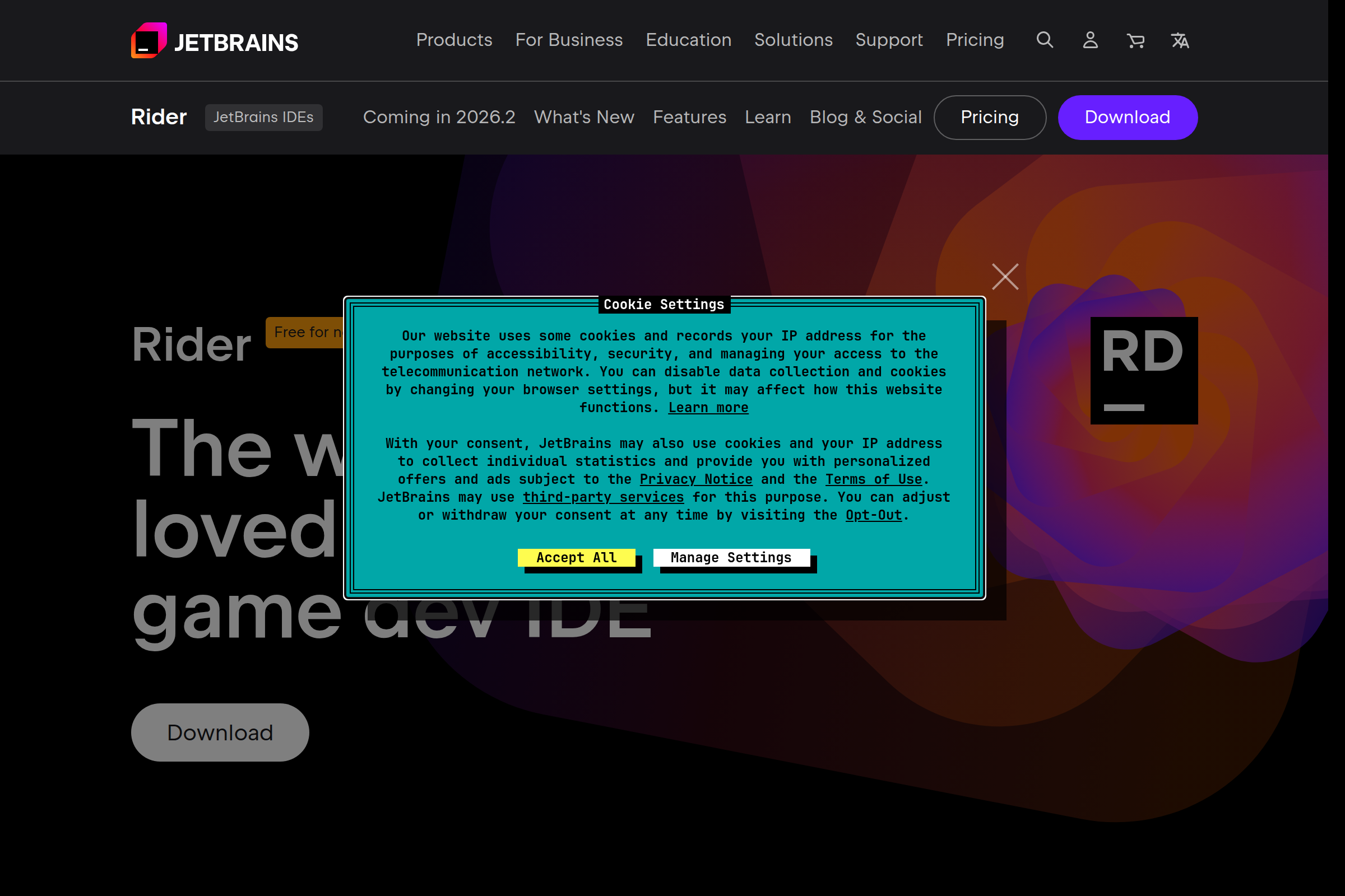 JetBrains Rider screenshot