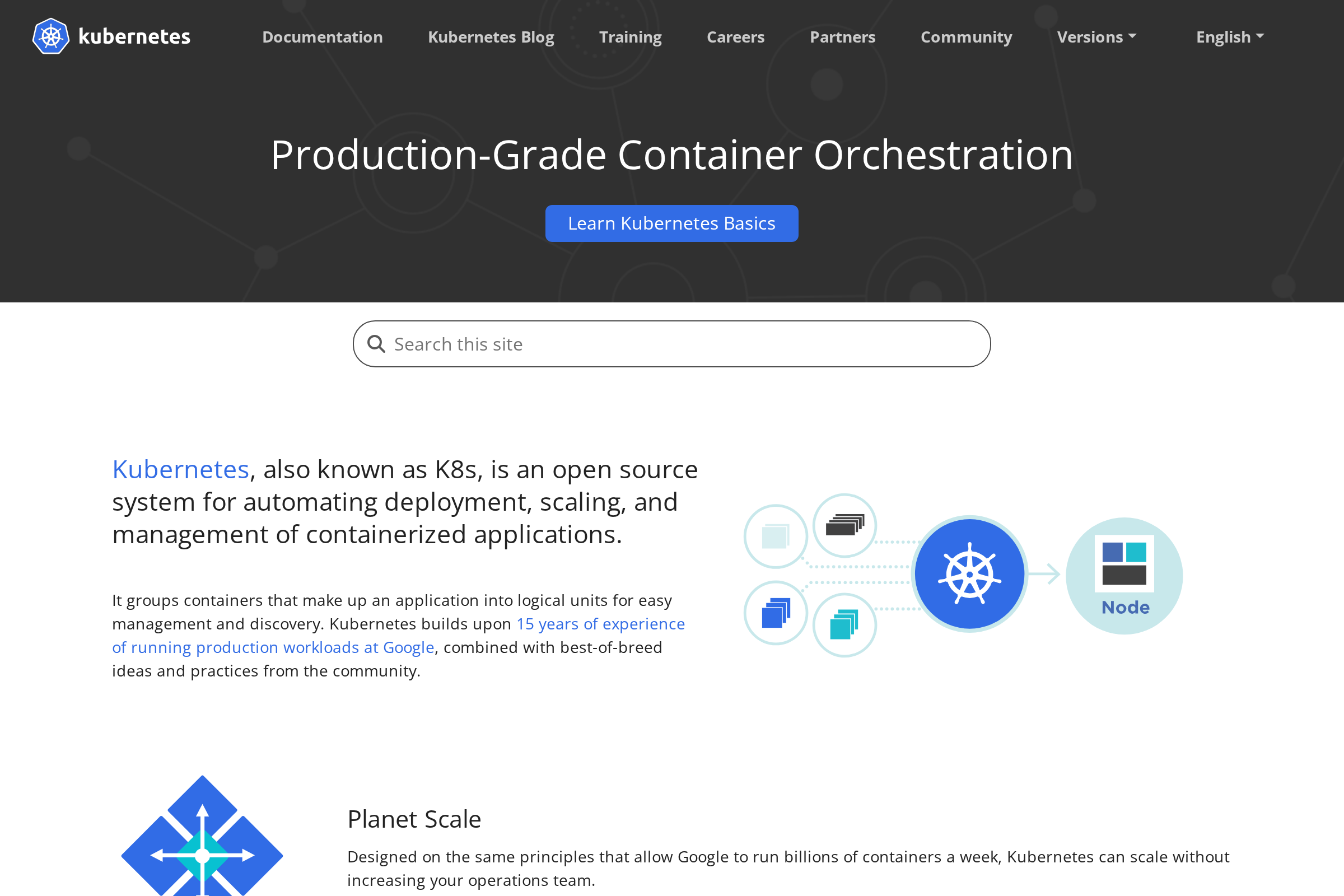 Kubernetes screenshot