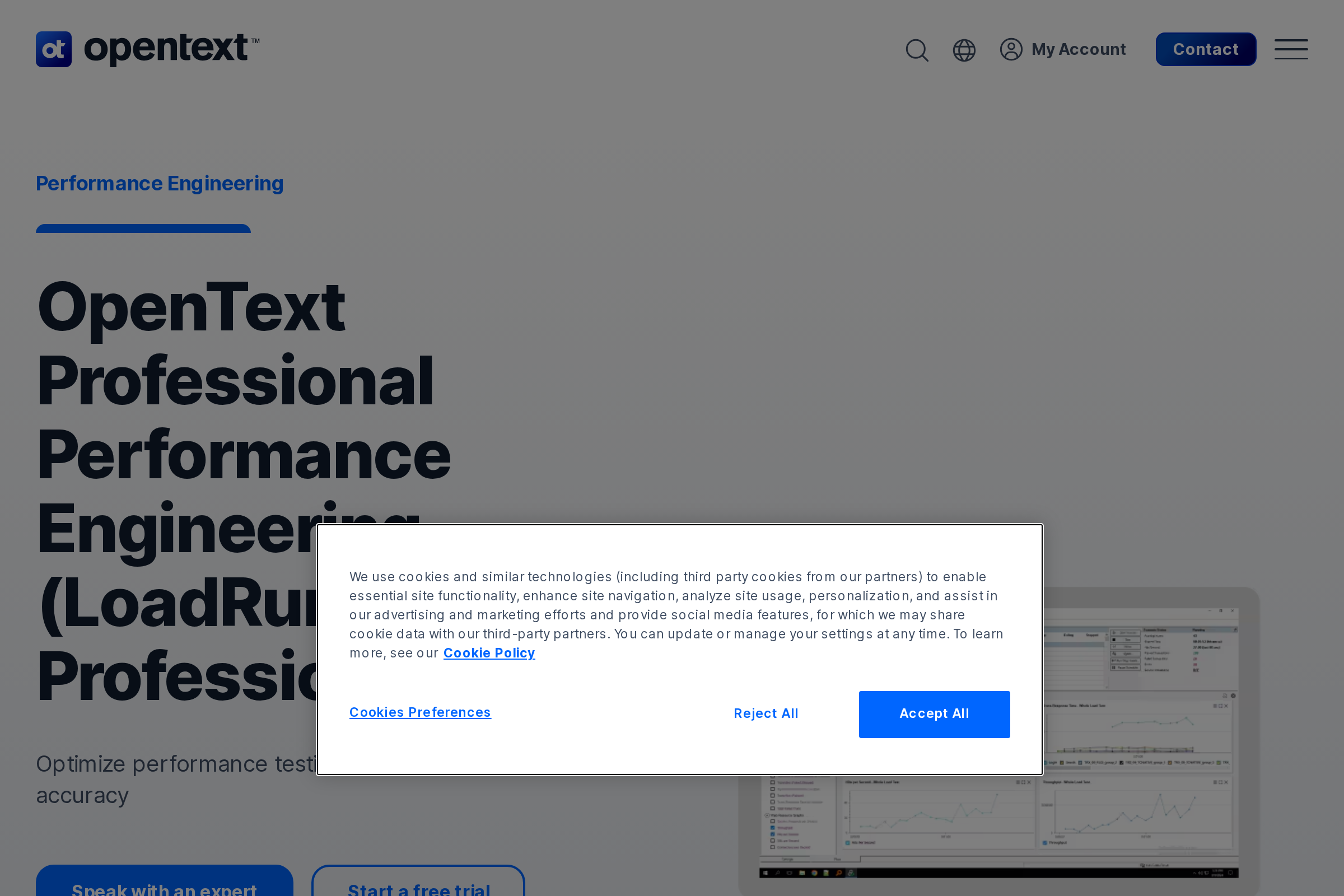 LoadRunner screenshot