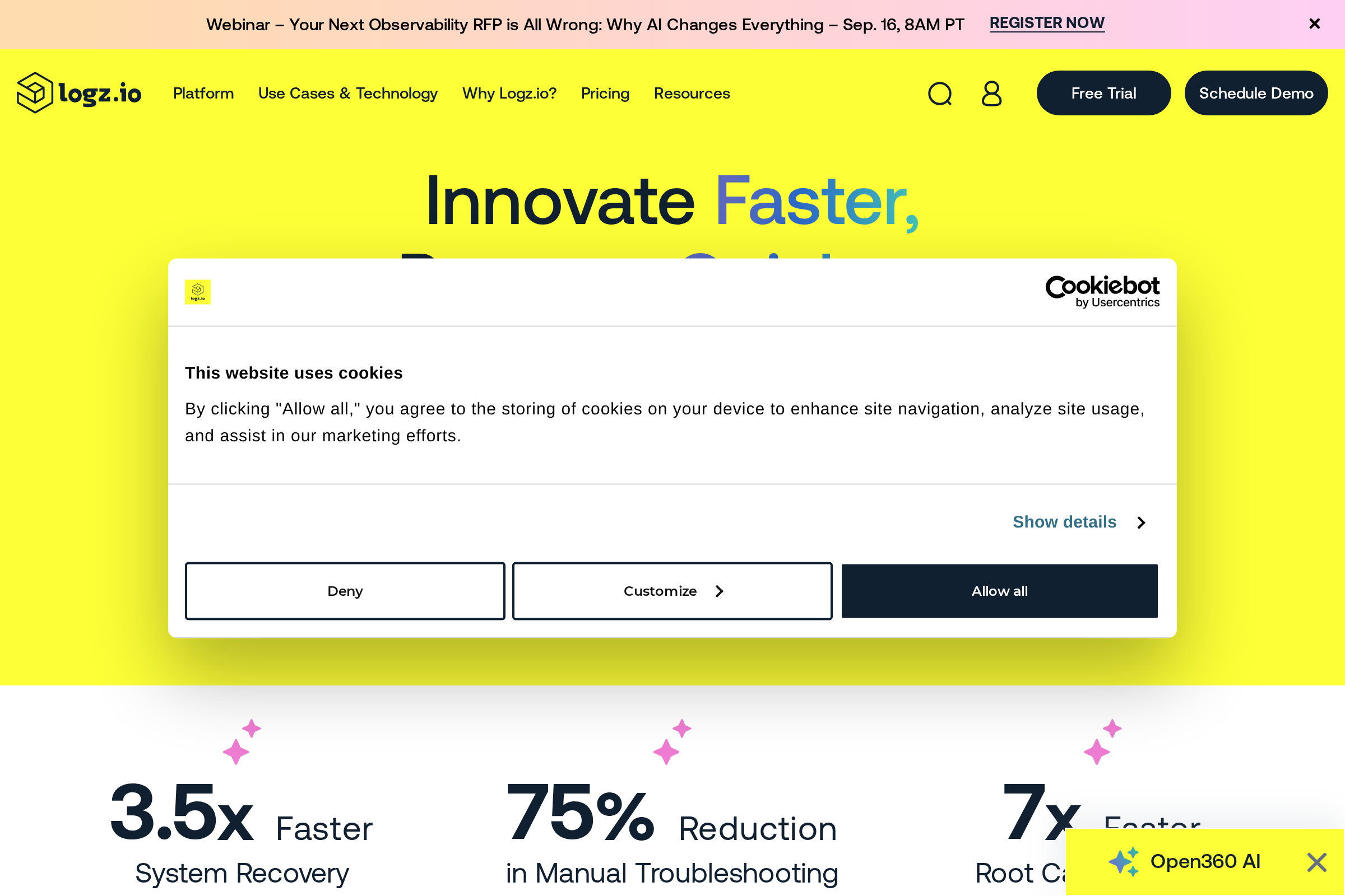 Logz.io screenshot