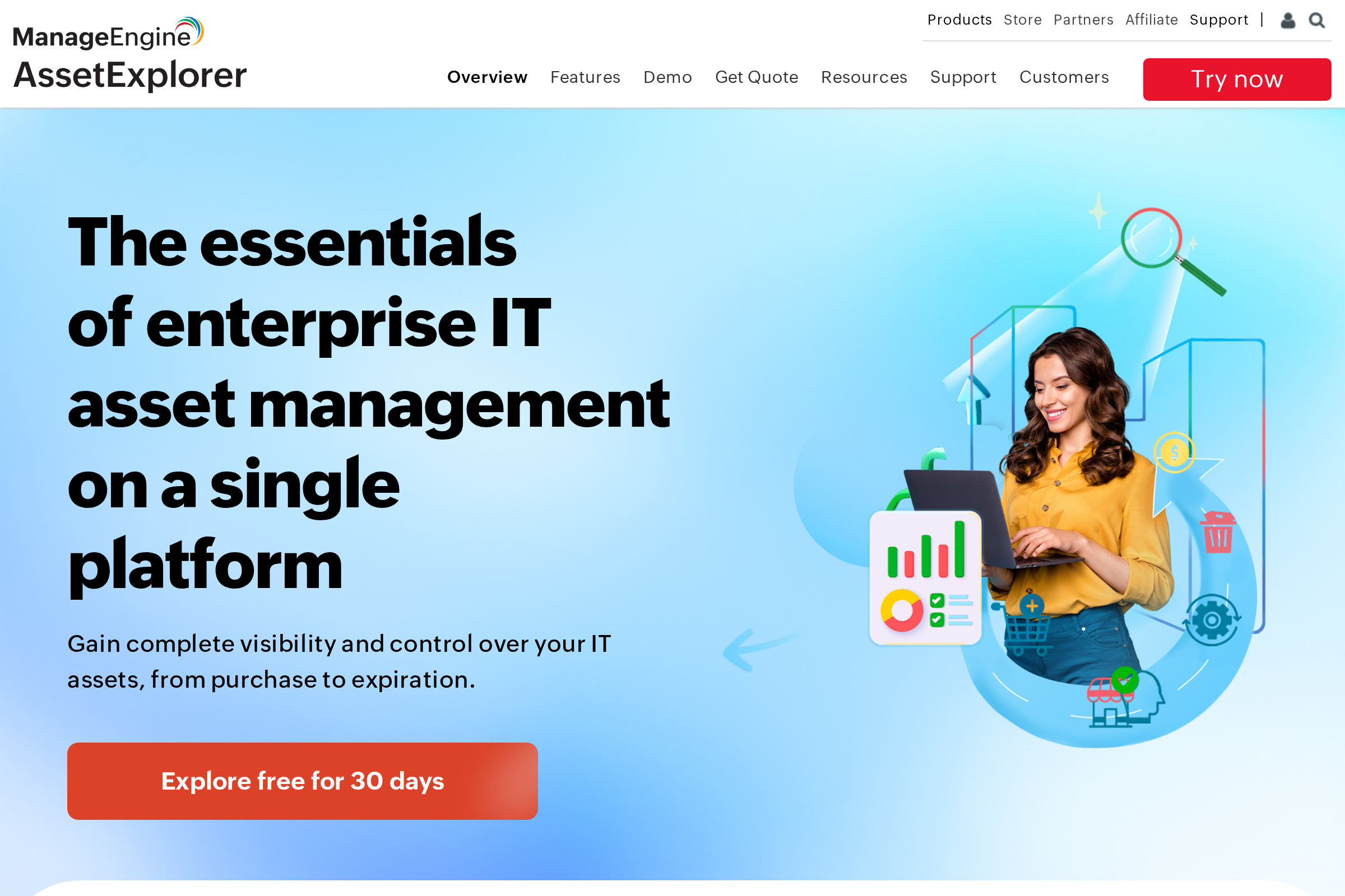 ManageEngine AssetExplorer screenshot