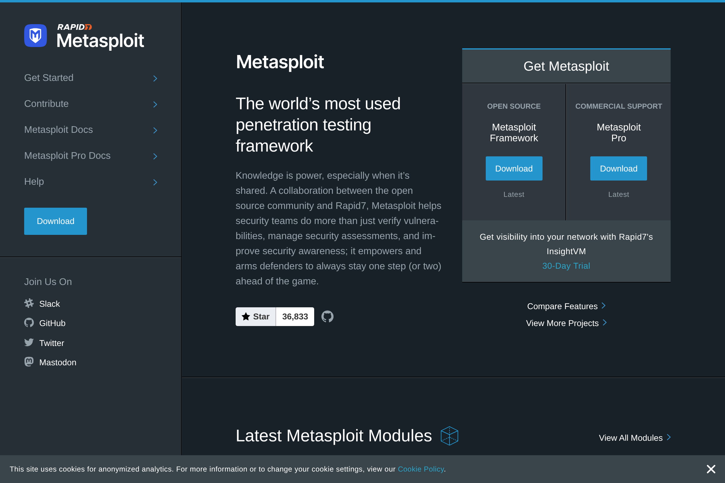 Metasploit screenshot