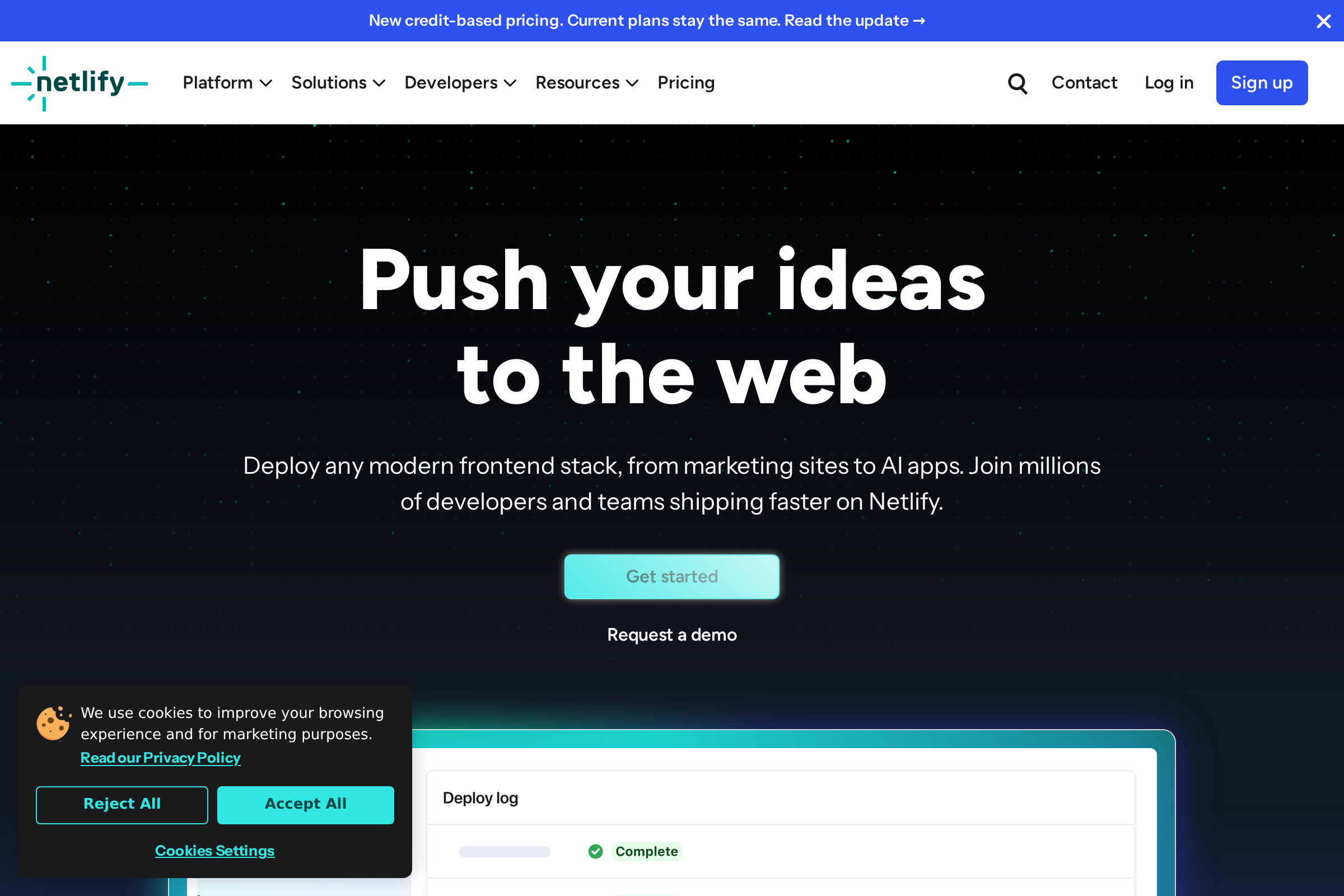 Netlify screenshot