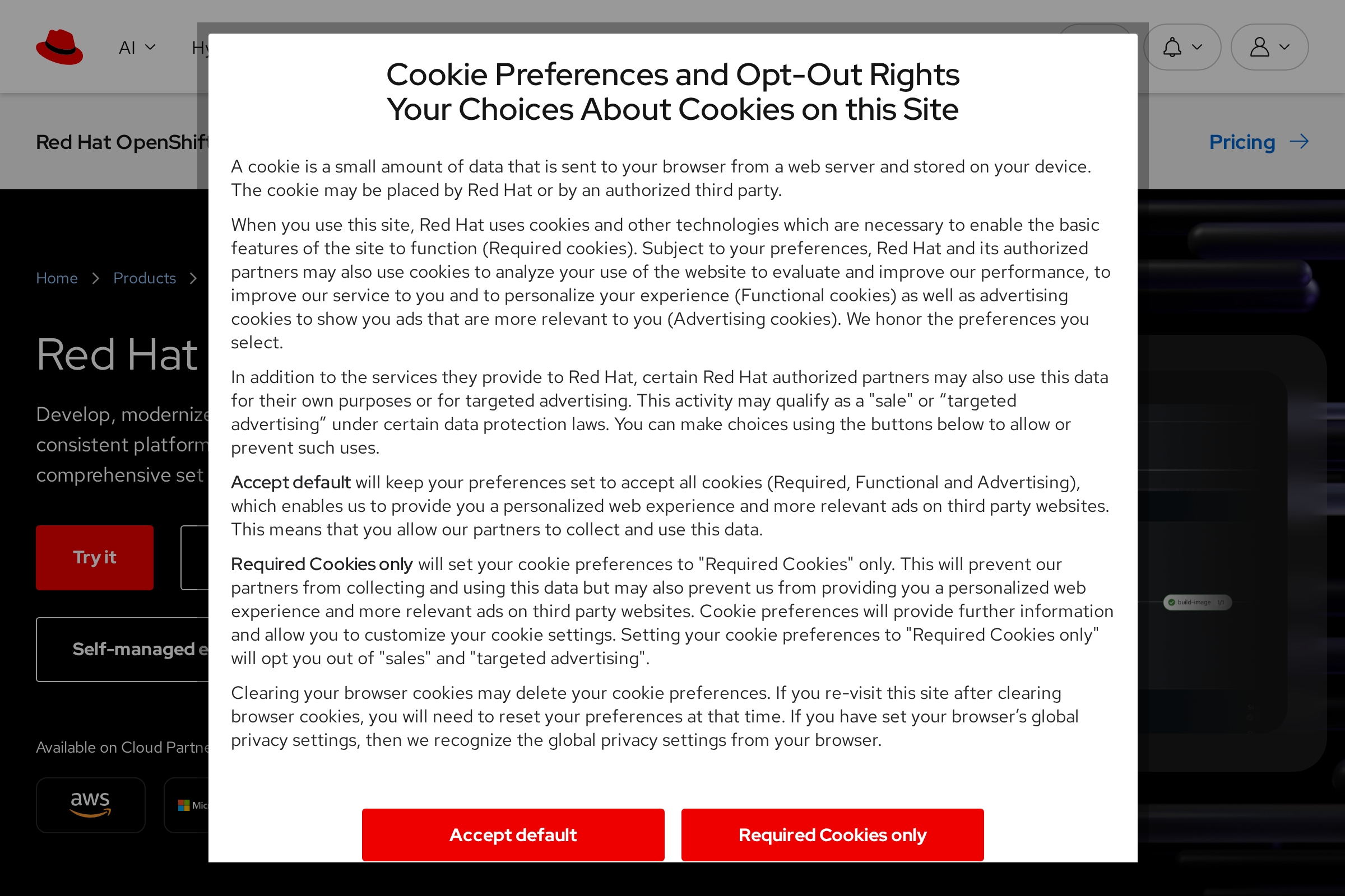 OpenShift screenshot