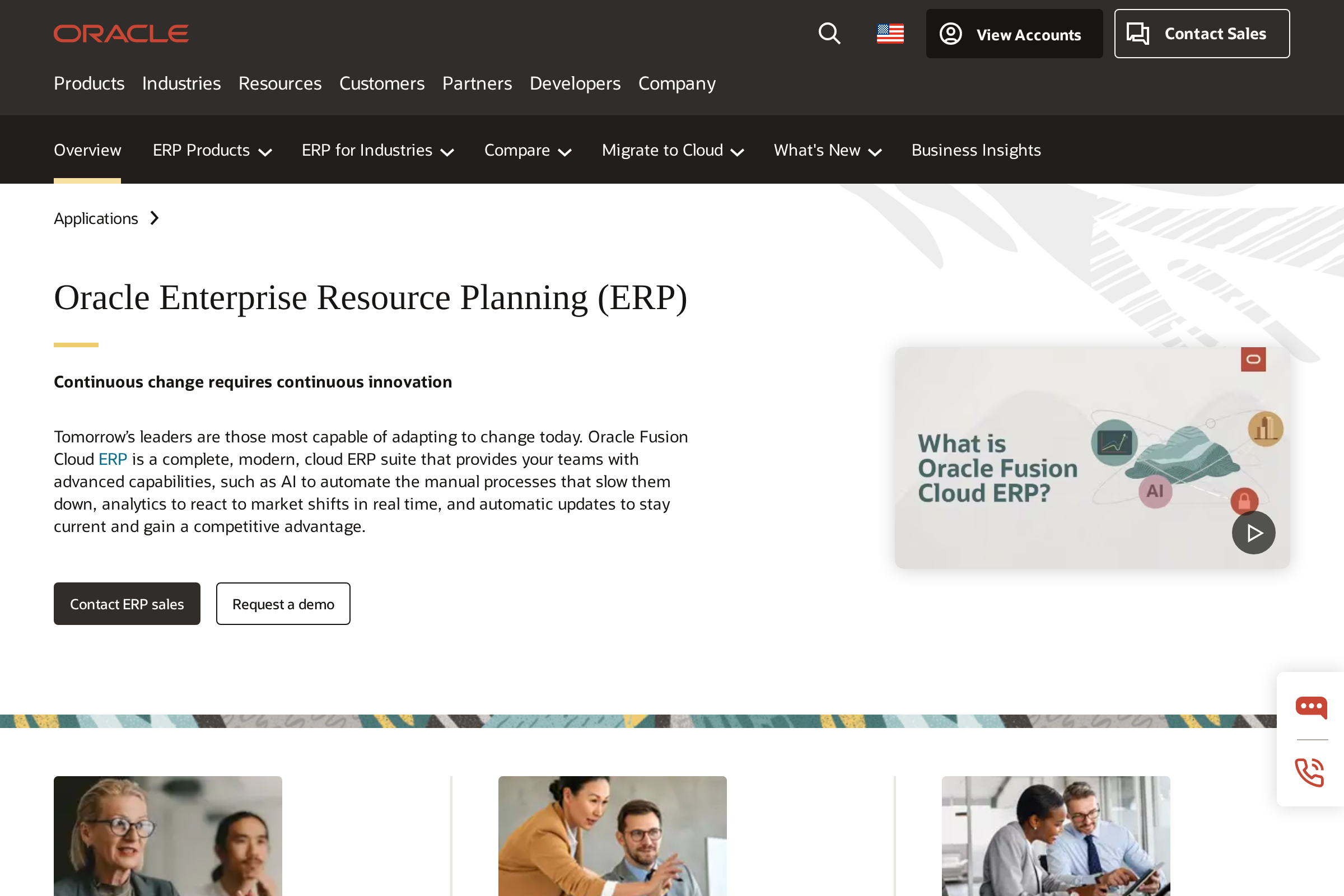 Oracle ERP Cloud screenshot