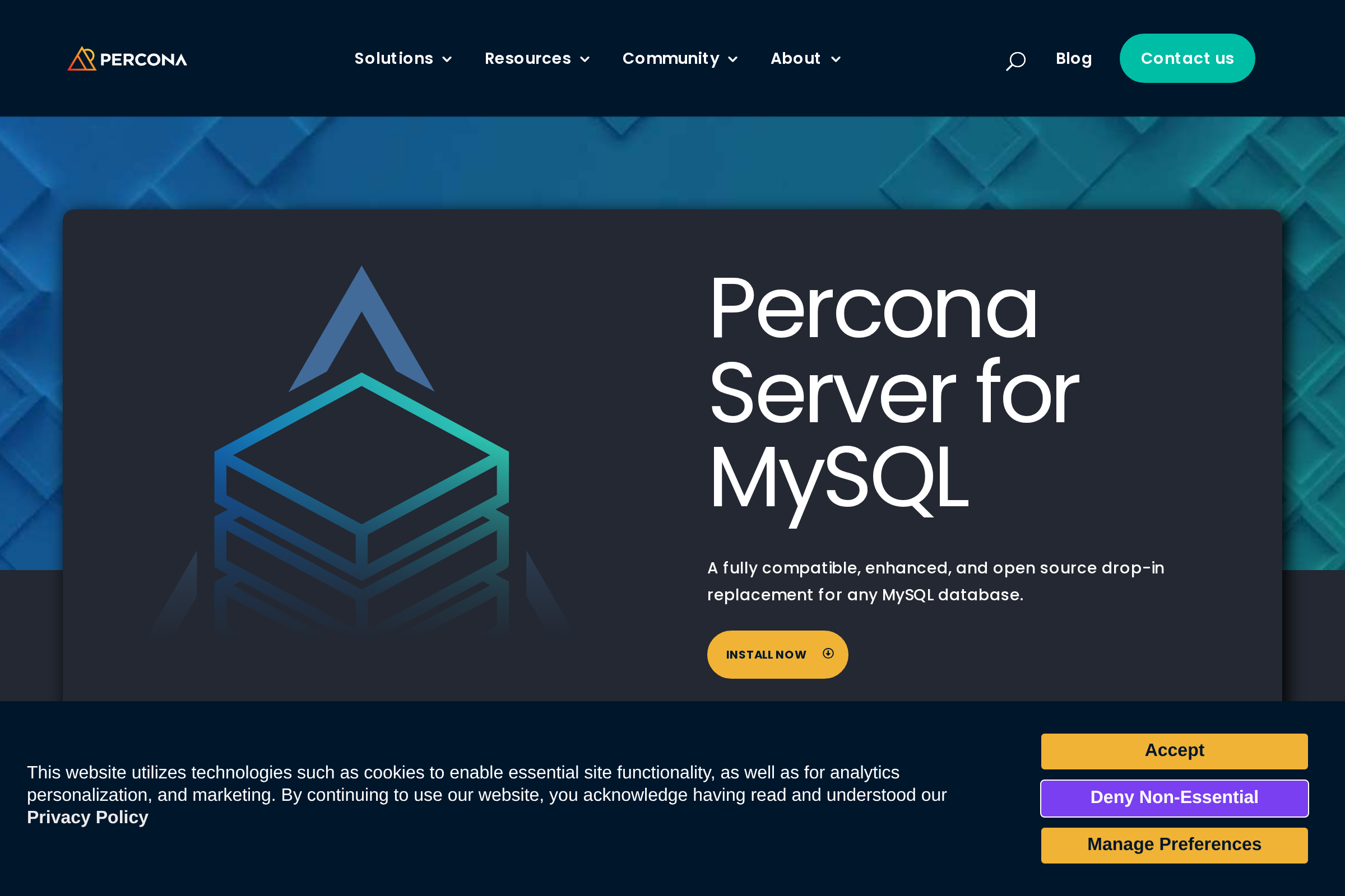 Percona Server for MySQL screenshot