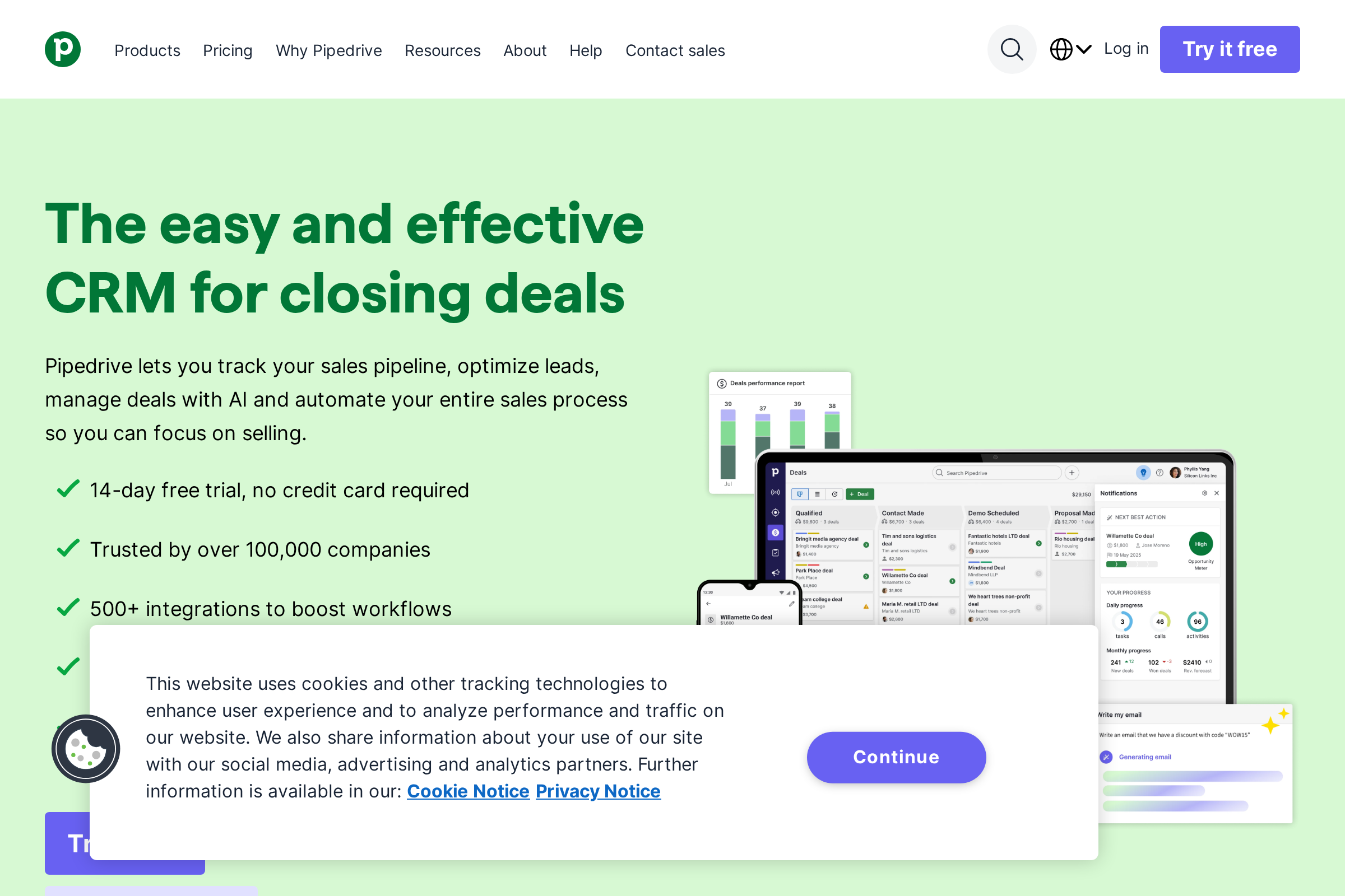 Pipedrive screenshot