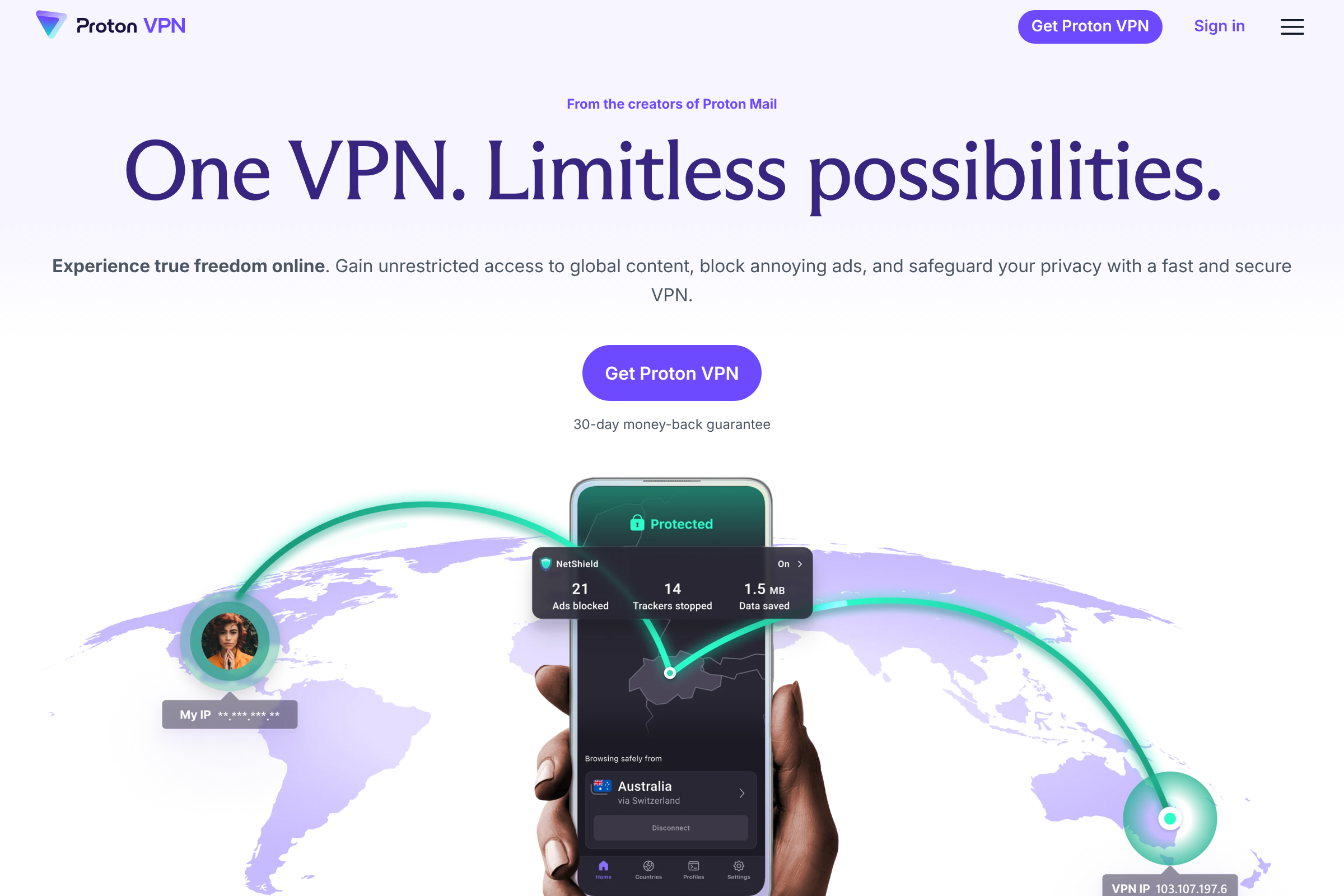 Proton VPN screenshot