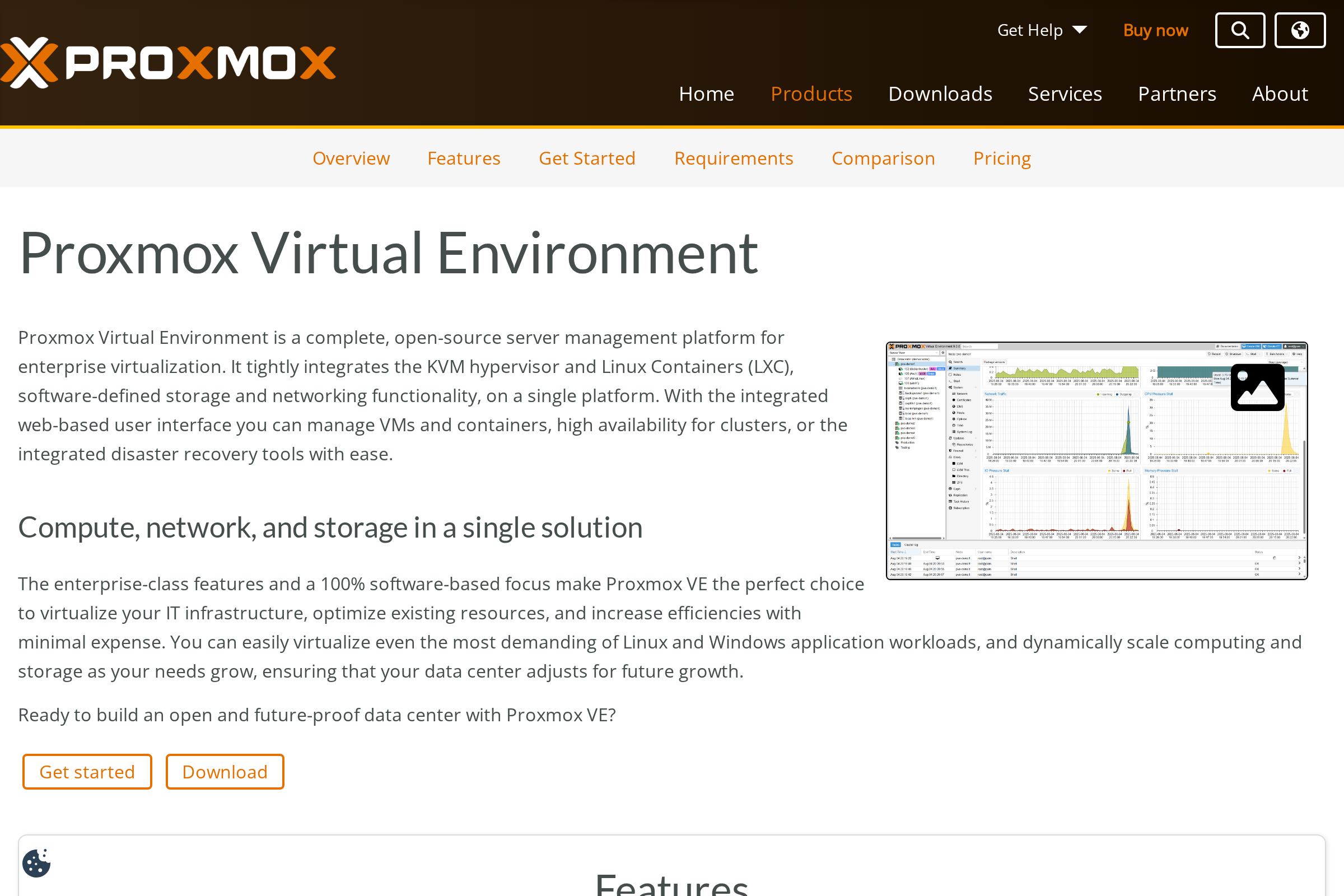 Proxmox VE screenshot