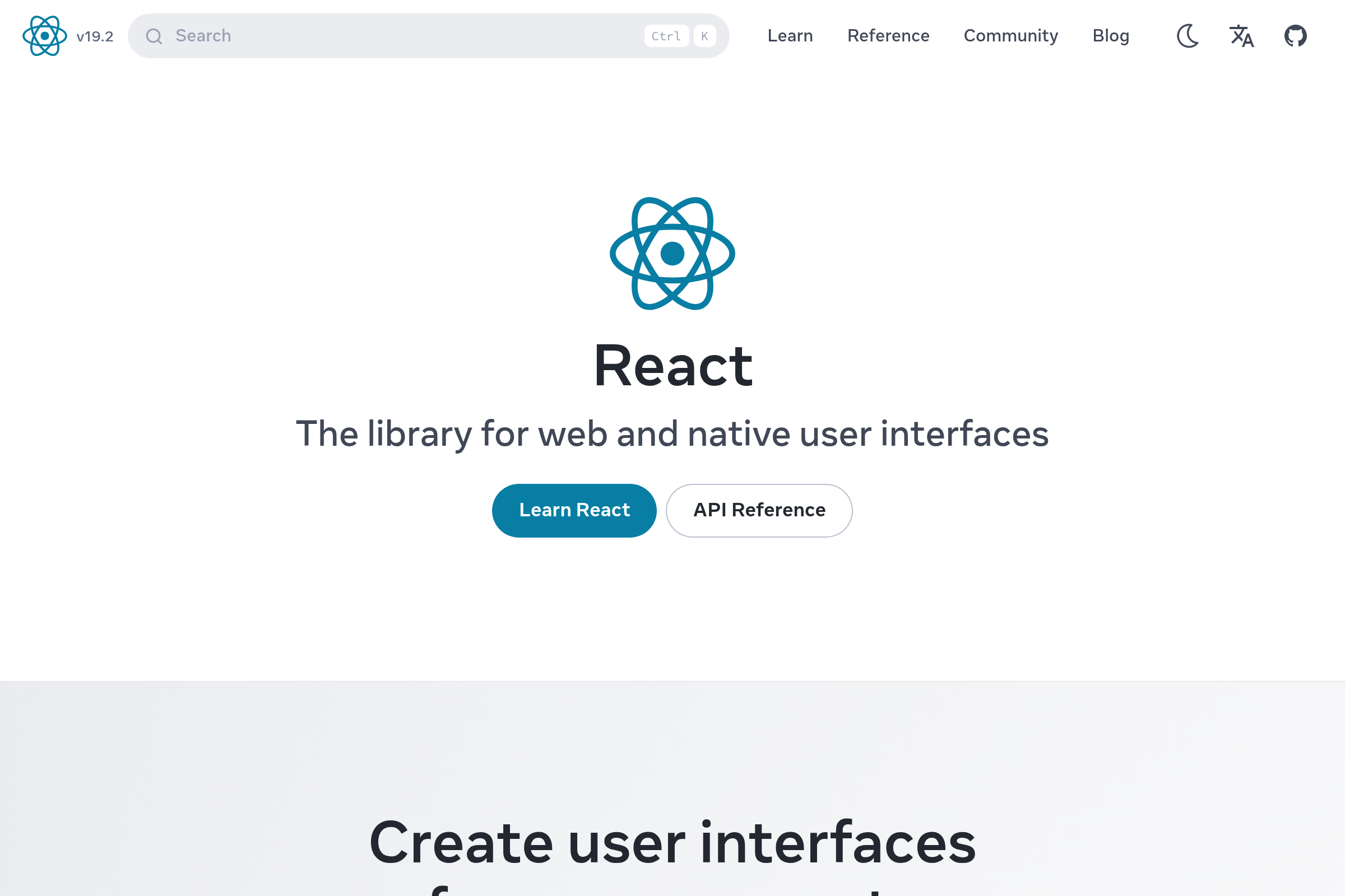 React screenshot