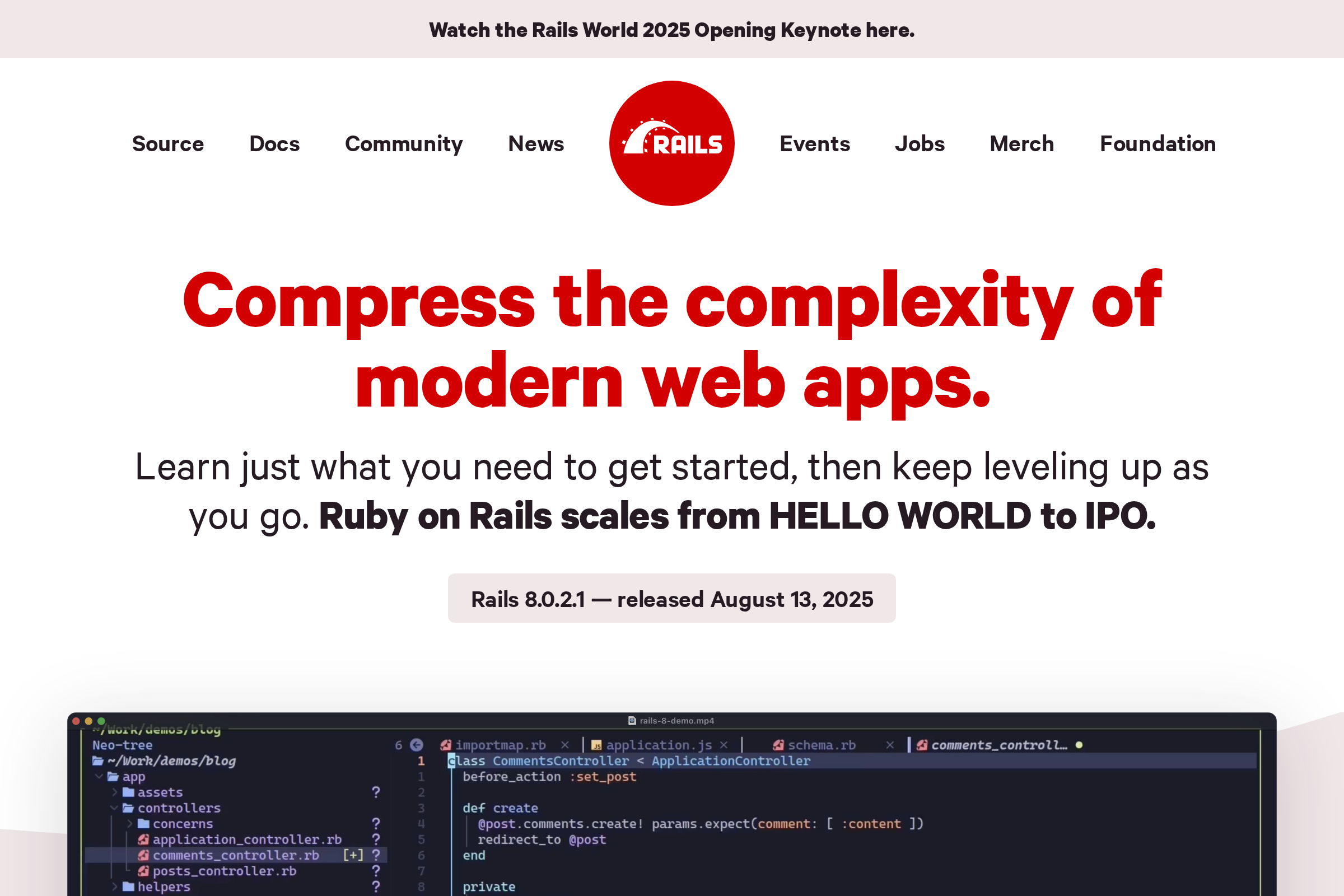 Ruby on Rails screenshot
