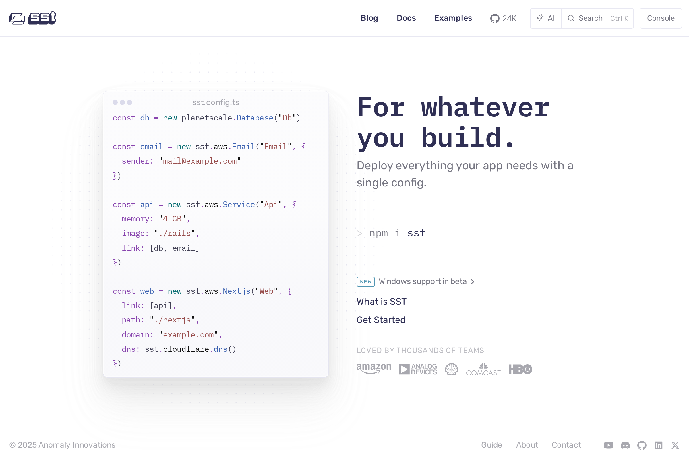 Serverless Stack (SST) screenshot