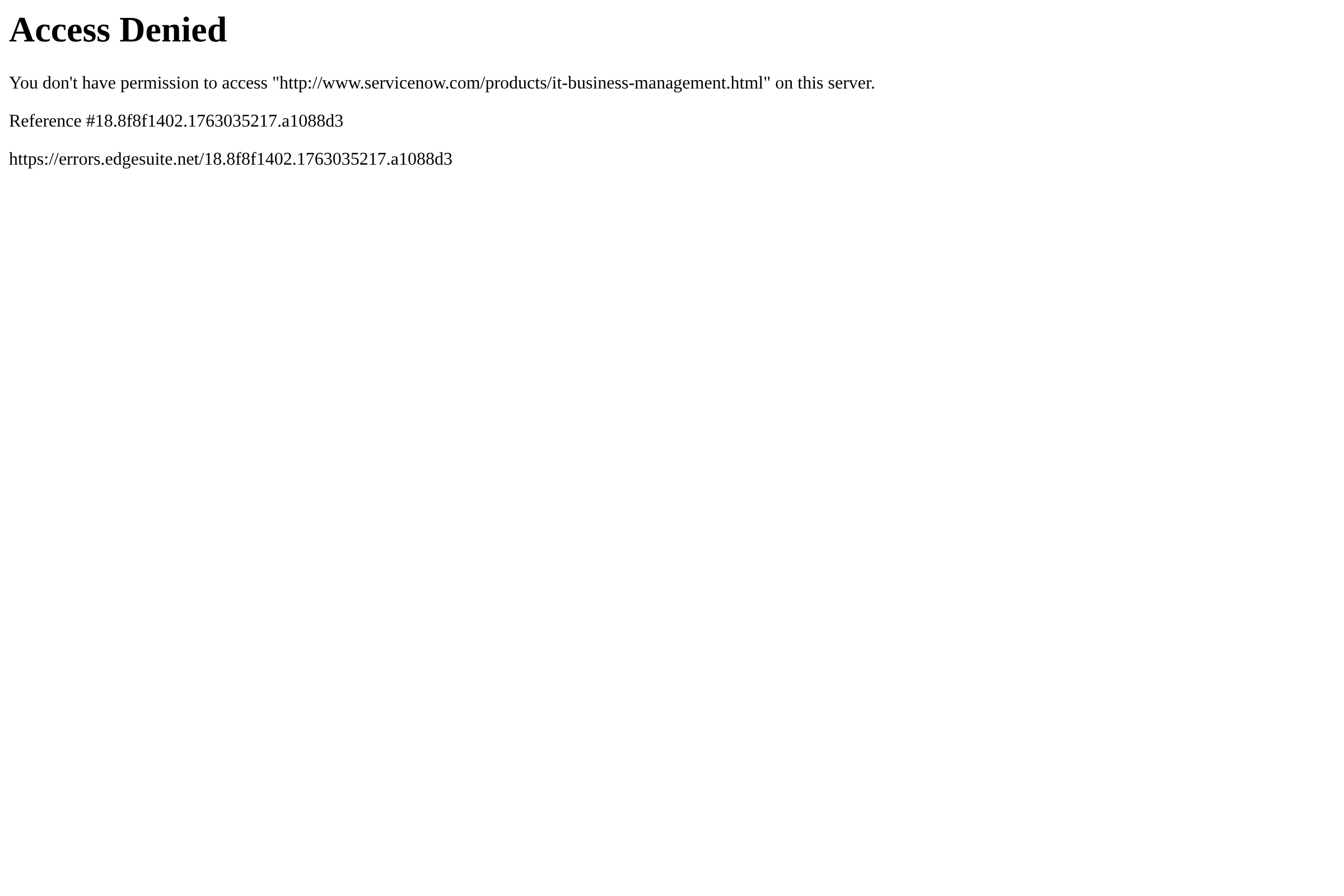 ServiceNow IT Business Management screenshot