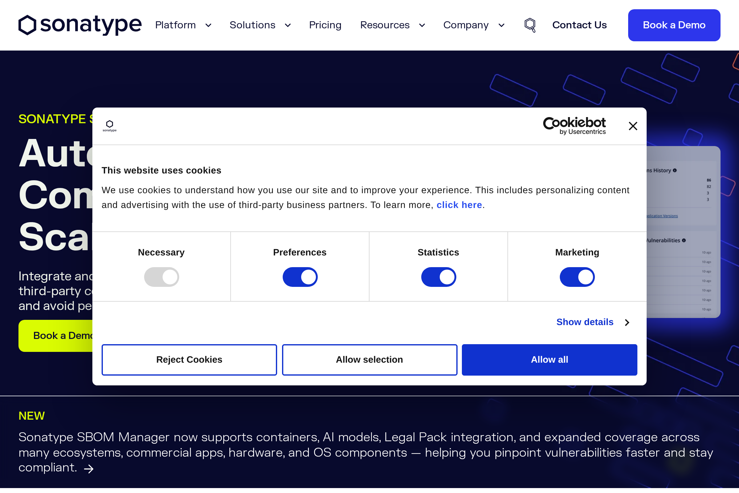 Sonatype Nexus Auditor screenshot