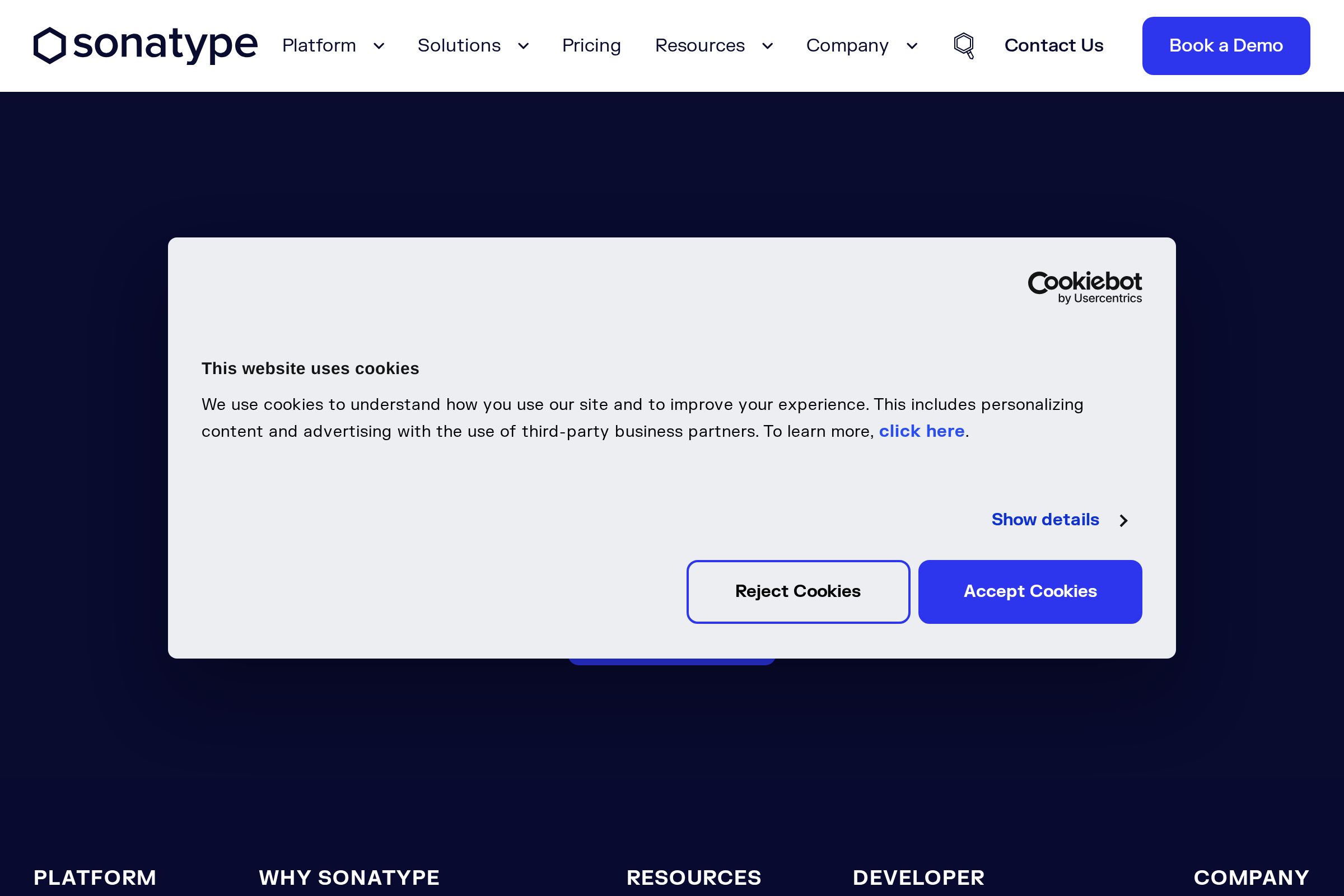 Sonatype Nexus Lifecycle screenshot