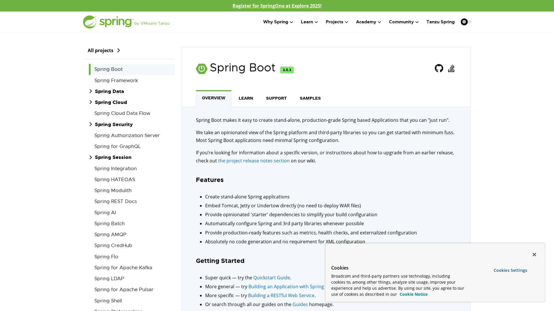 Spring Boot screenshot