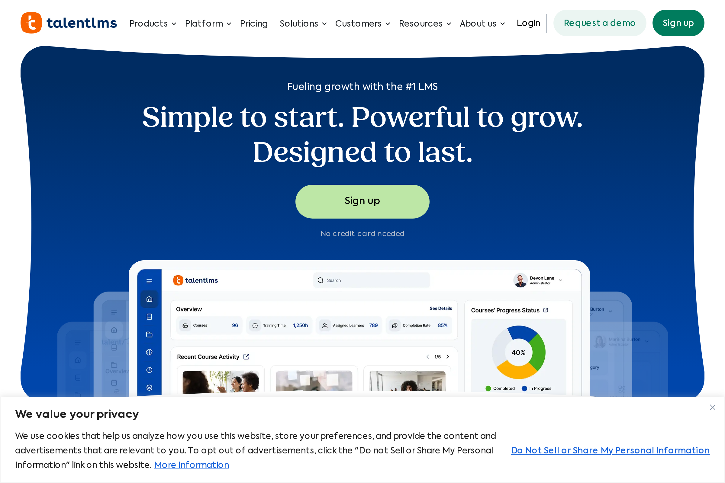 TalentLMS screenshot