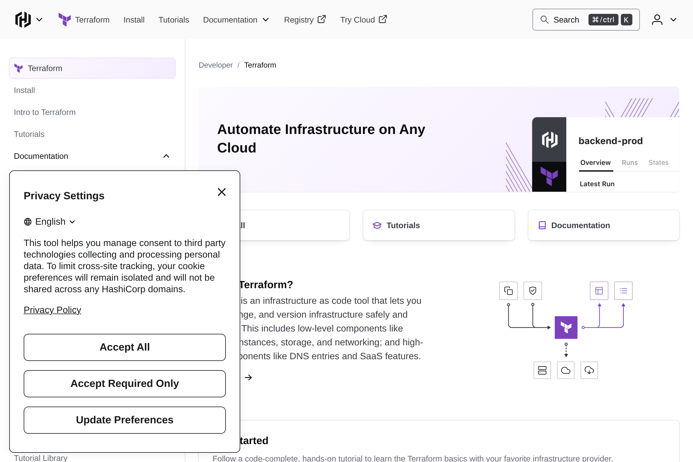 Terraform screenshot
