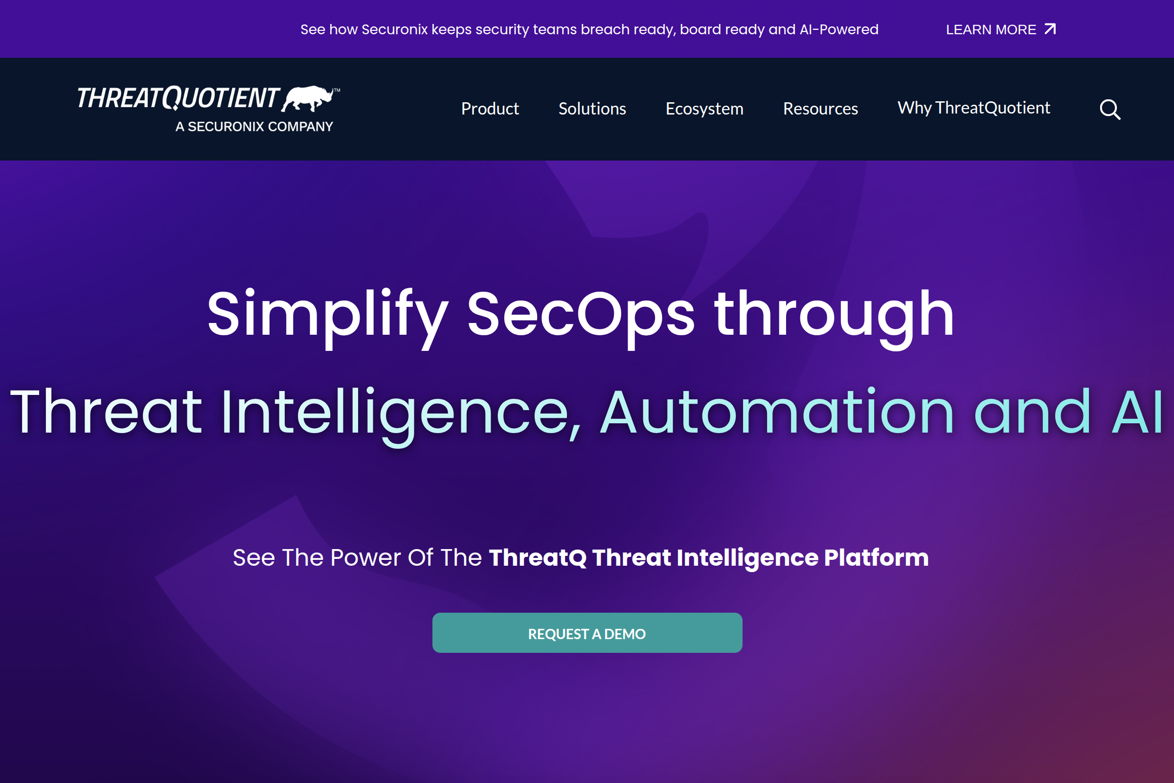 ThreatQuotient screenshot