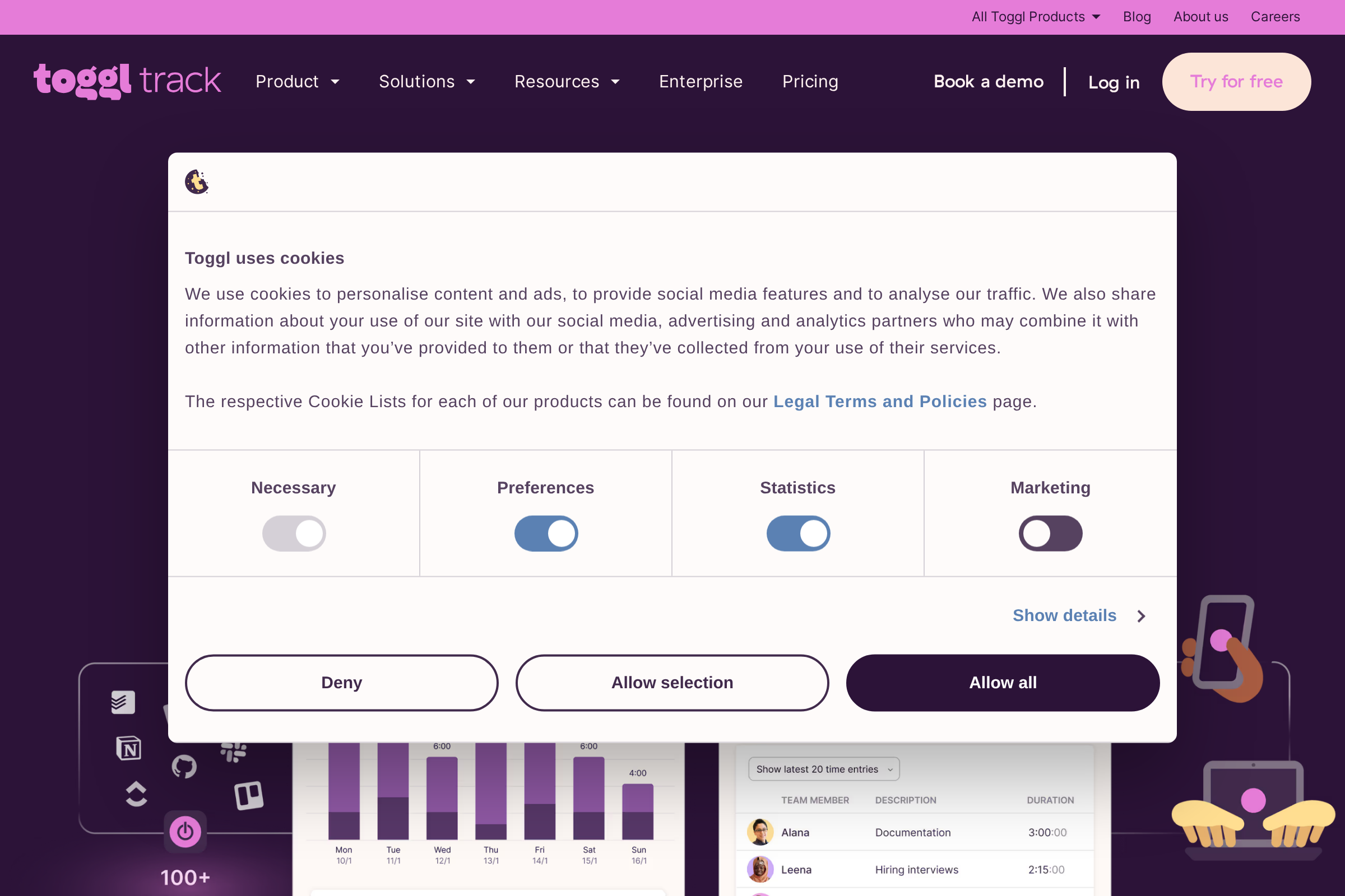 Toggl Track screenshot