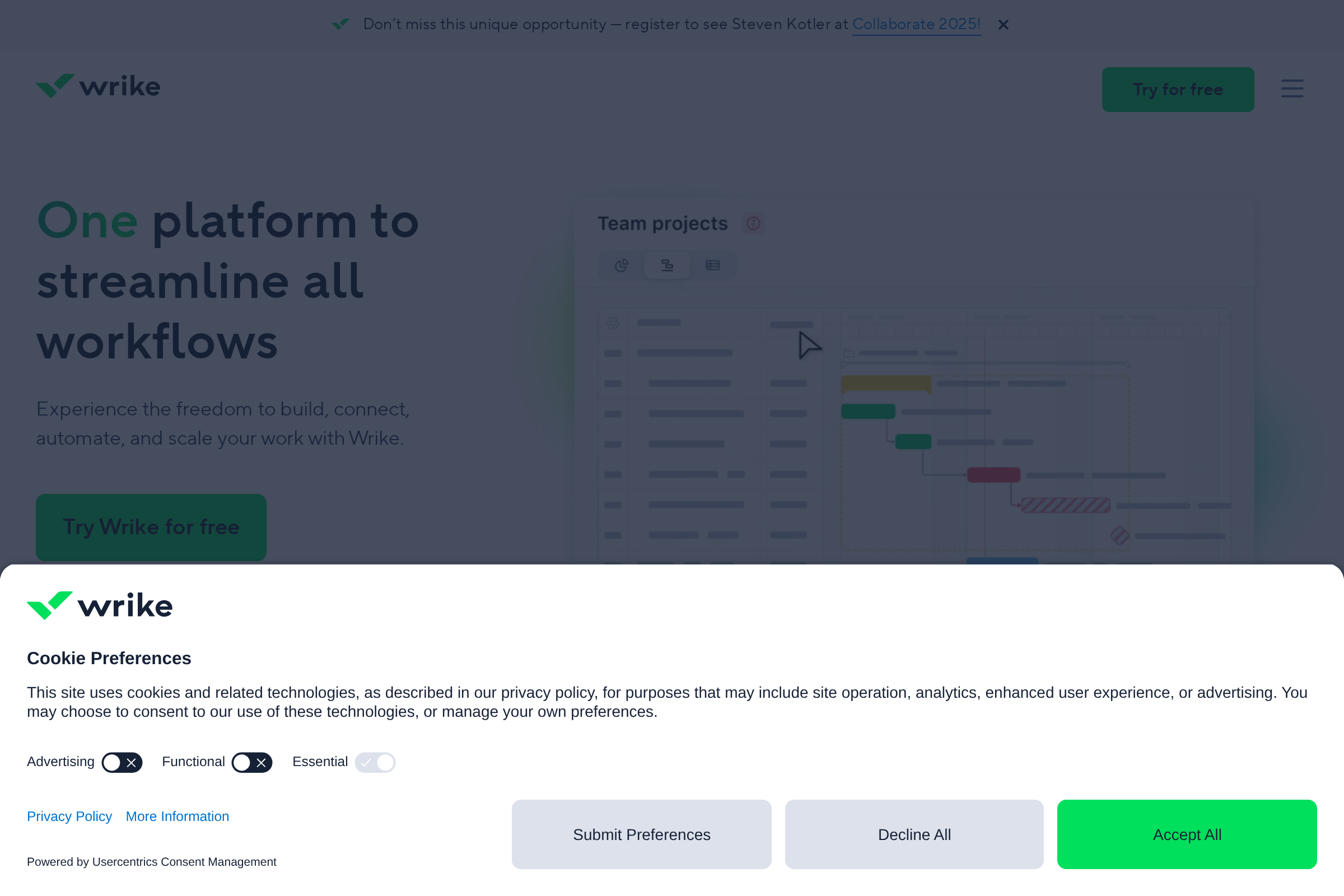 Wrike screenshot